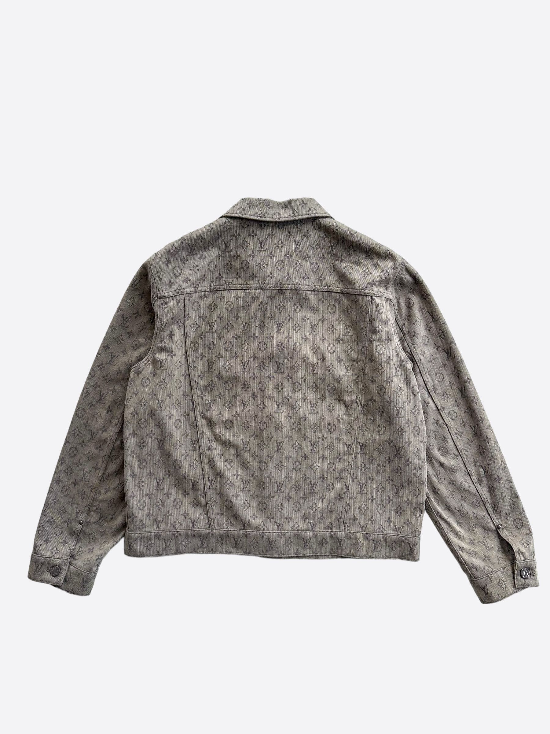 Louis Vuitton Louis Vuitton Grey Monogram Denim Jacket Size US XXL / EU 58 / 5 - 2 Thumbnail