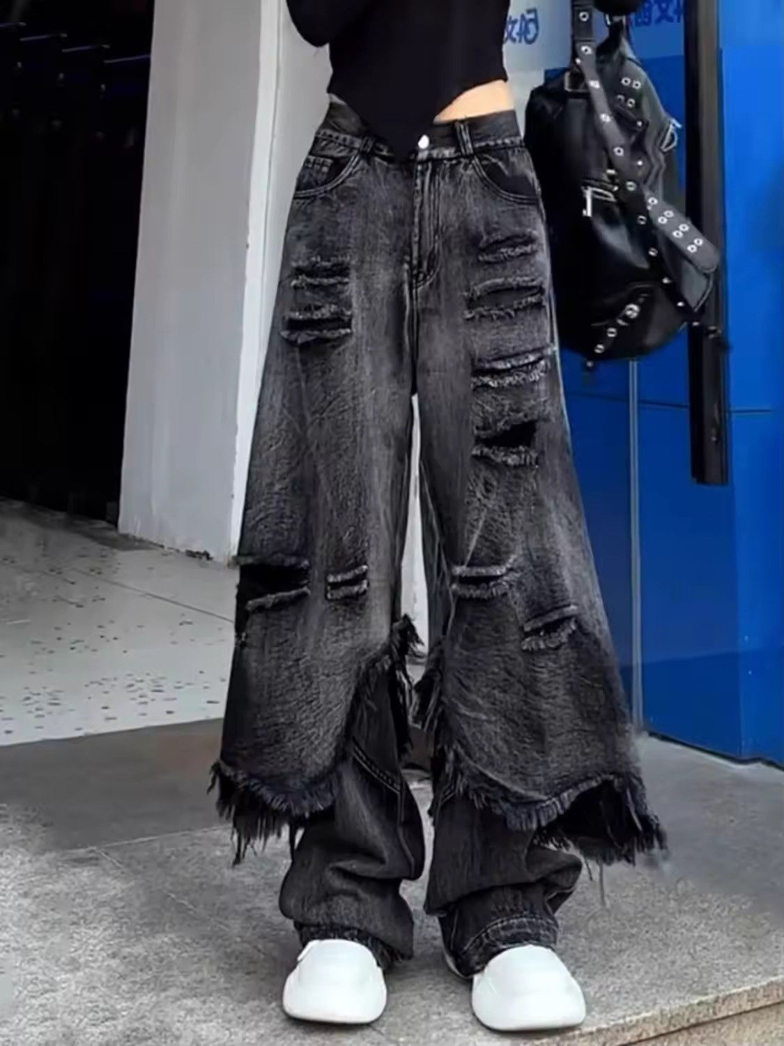 Jean × Vintage Baggy Jeans High Street Slouchy Hip Hop Wide Leg Size US 33 - 6 Thumbnail