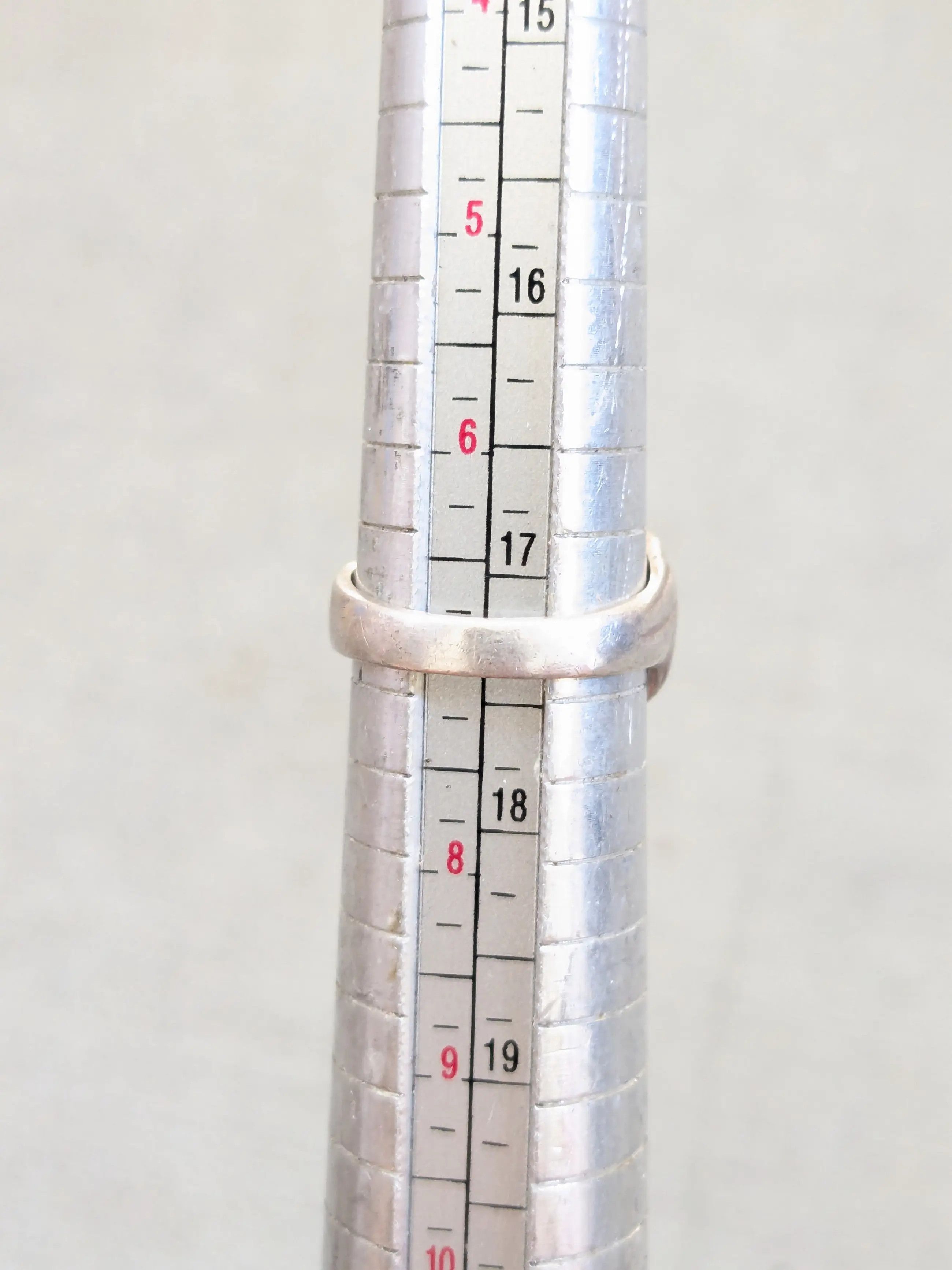 Jewelry × Vintage Sterling Silver Ring CZ Clear Round 7 Mexico Taxco Modern Size ONE SIZE - 15 Thumbnail