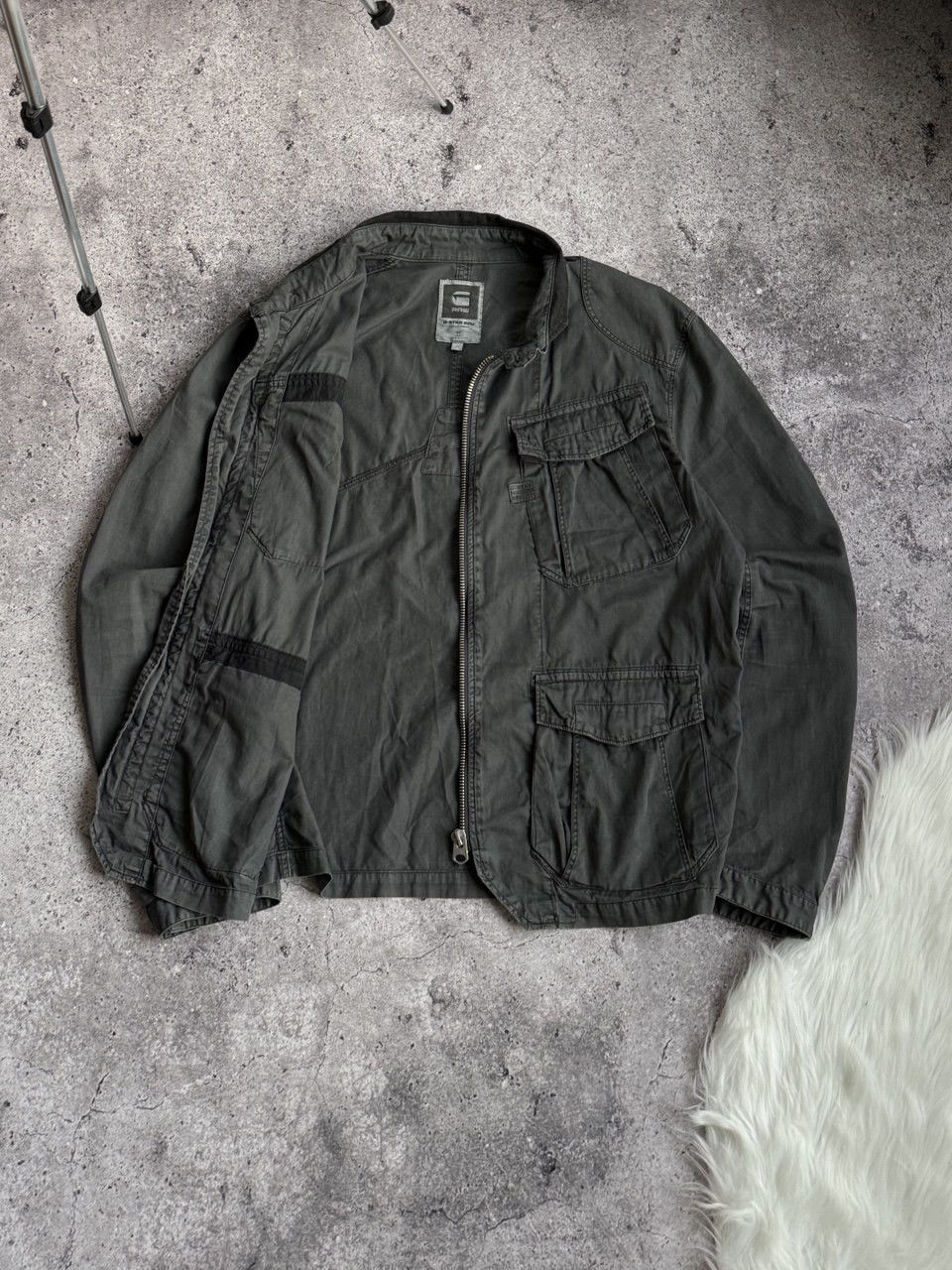 G-Star × Vintage Vintage G-Star Raw Y2K cargo military zip jacket size L XL Size US XL / EU 56 / 4 - 11 Thumbnail