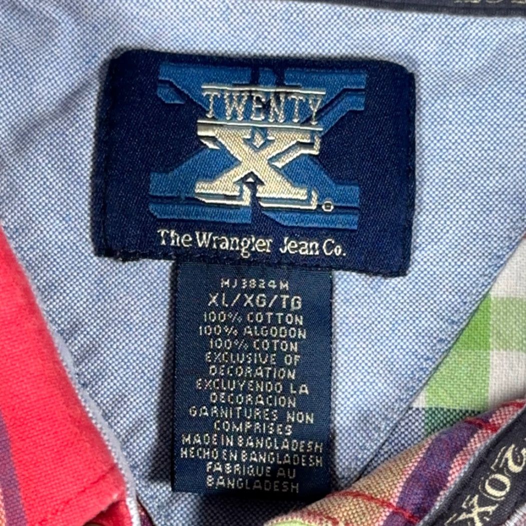 Wrangler VINTAGE Wrangler 20X Shirt XL Adult Red Plaid Chambray Cowboy Y2K Size US XL / EU 56 / 4 - 6 Thumbnail