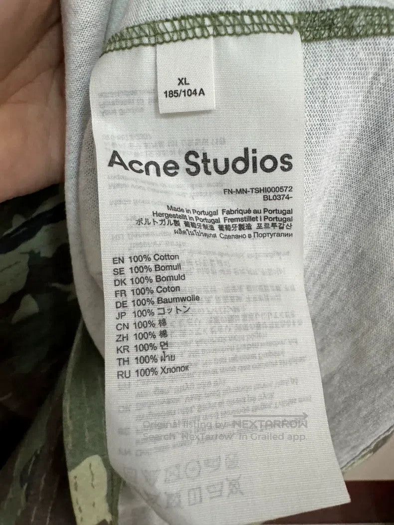 Acne Studios Acne Studios Camouflage Rhinestone Short Sleeve Tee Size US XL / EU 56 / 4 - 4 Thumbnail