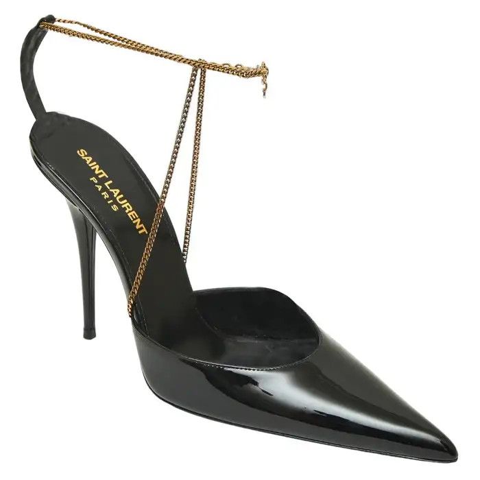 Saint Laurent Paris o1bcso1str1124 Claw Slingback Pumps in Black Size US 6 / IT 36 - 1 Thumbnail