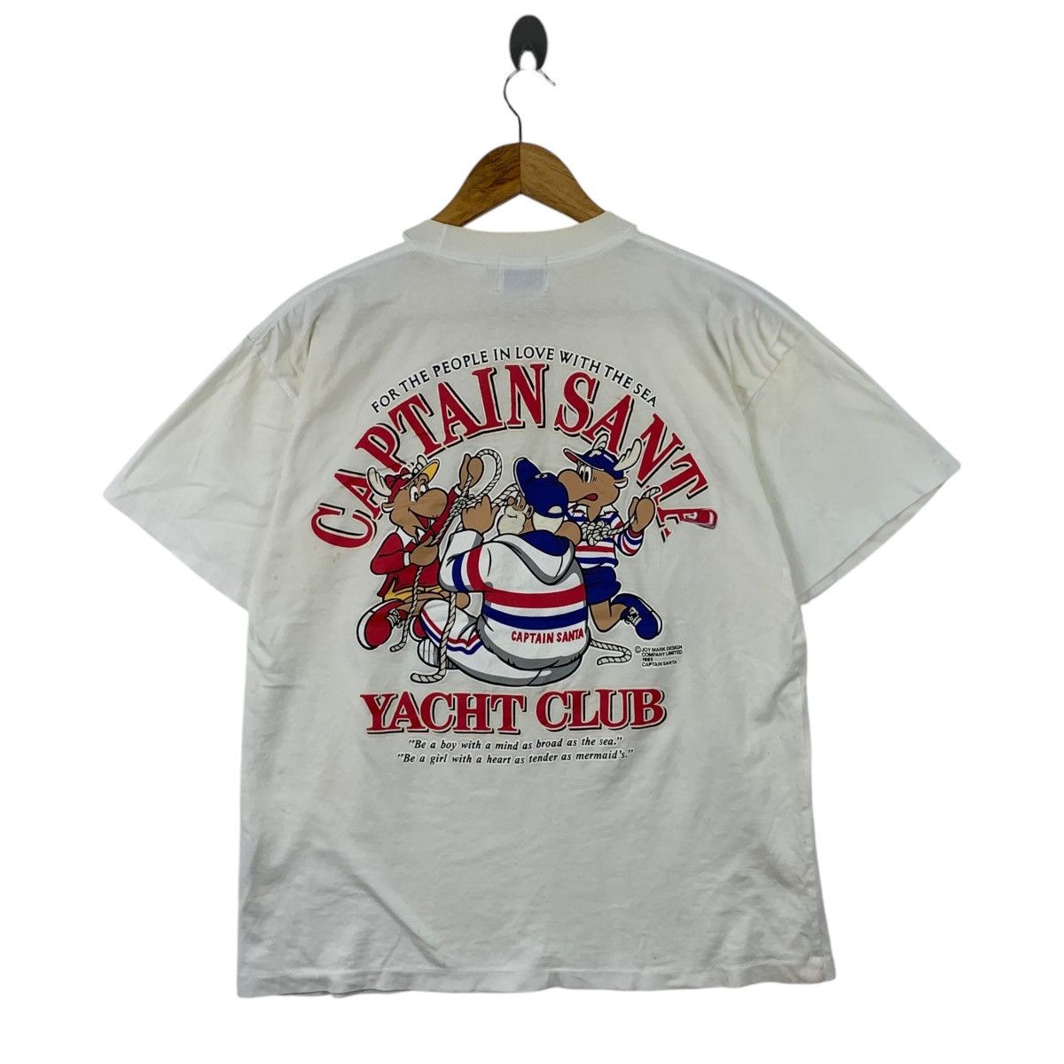 Vintage Vintage 1985 CAPTAIN SANTA YACHT CLUB Cartoon Tee Shirt Top Size US M / EU 48-50 / 2 - 5 Thumbnail