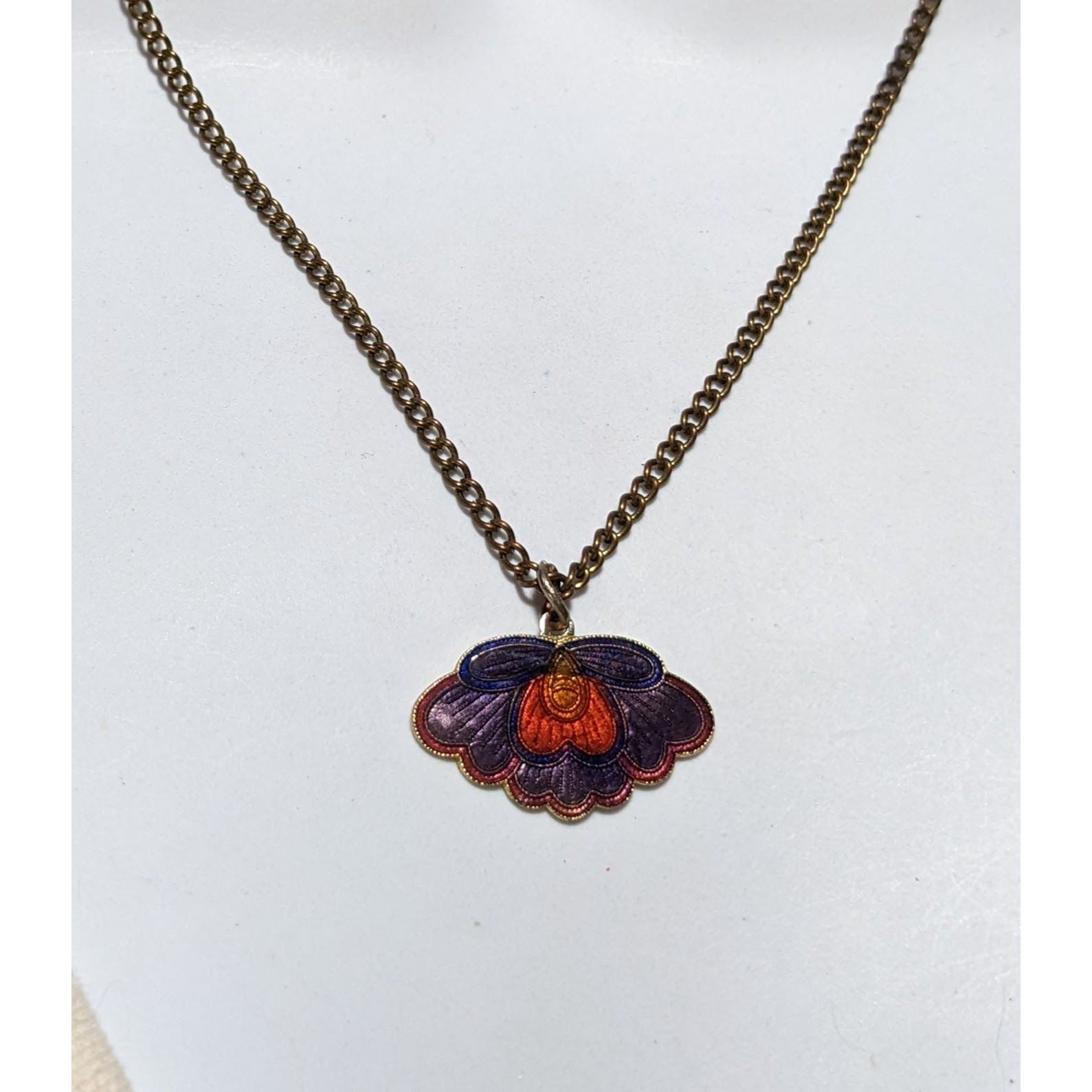 Other Purple Cloissone Moth Necklace Size ONE SIZE - 8 Thumbnail