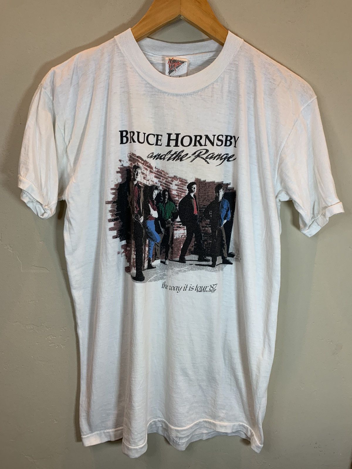 Band Tees RARE* Vintage 80’s Bruce Hornsby Way It Is Tour Shirt Virgin Size US XL / EU 56 / 4 - 1 Thumbnail