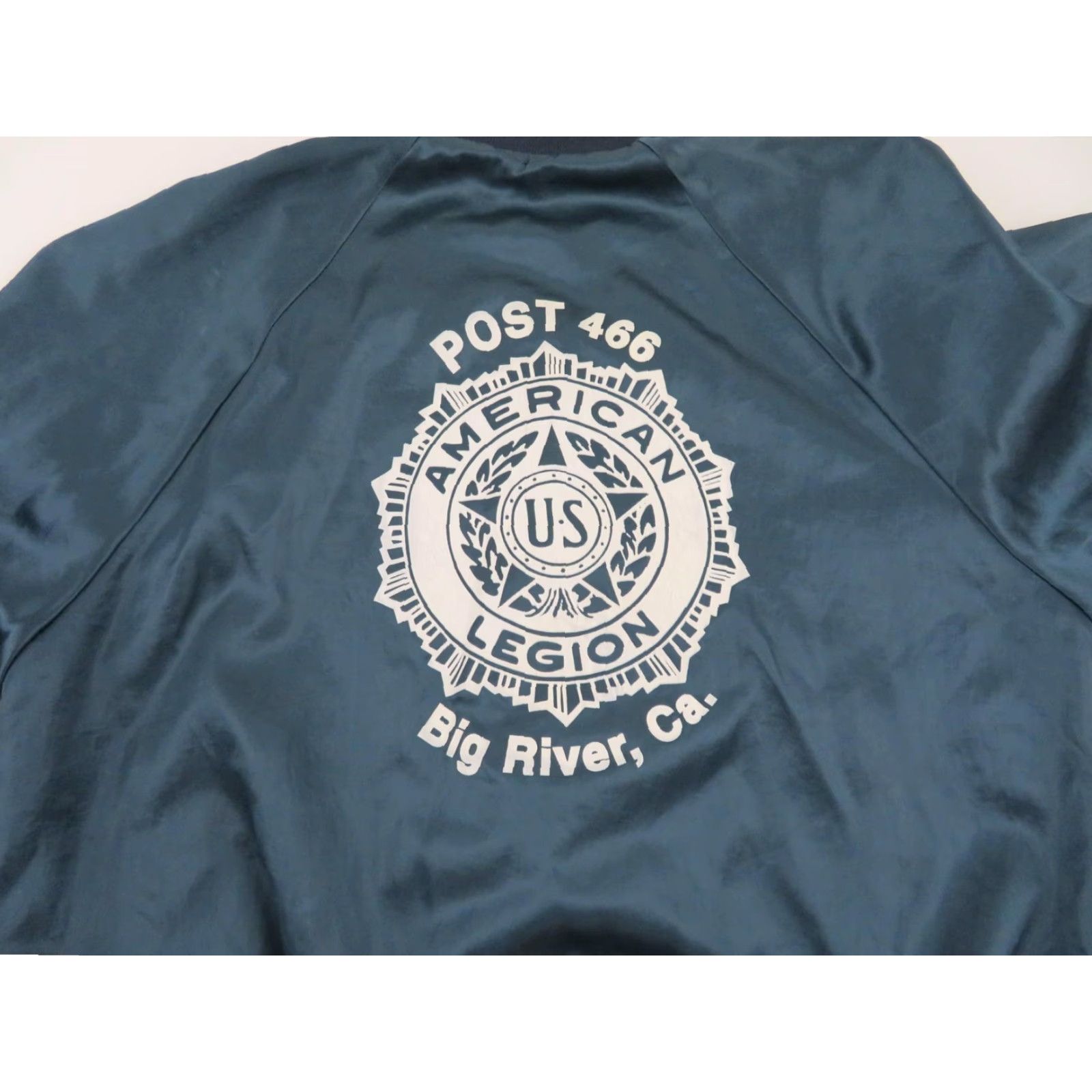 Vintage VINTAGE American Legion Satin Jacket Windbreaker - Men’s Large - Blue / Yellow - 80s 90s - Snap Front - Nylon Satin - Logo Size US L / EU 52-54 / 3 - 7 Thumbnail