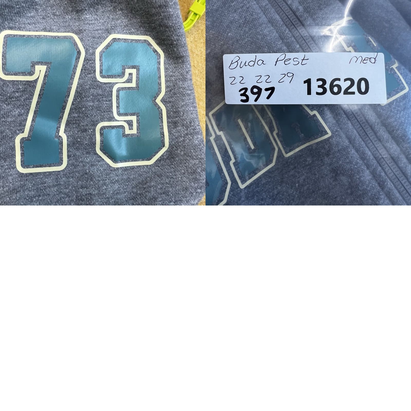 Gildan Budapest #73 Hoodie Mens M Gray Gildan Heavy Blend Graphic Print University Size US M / EU 48-50 / 2 - 8 Thumbnail