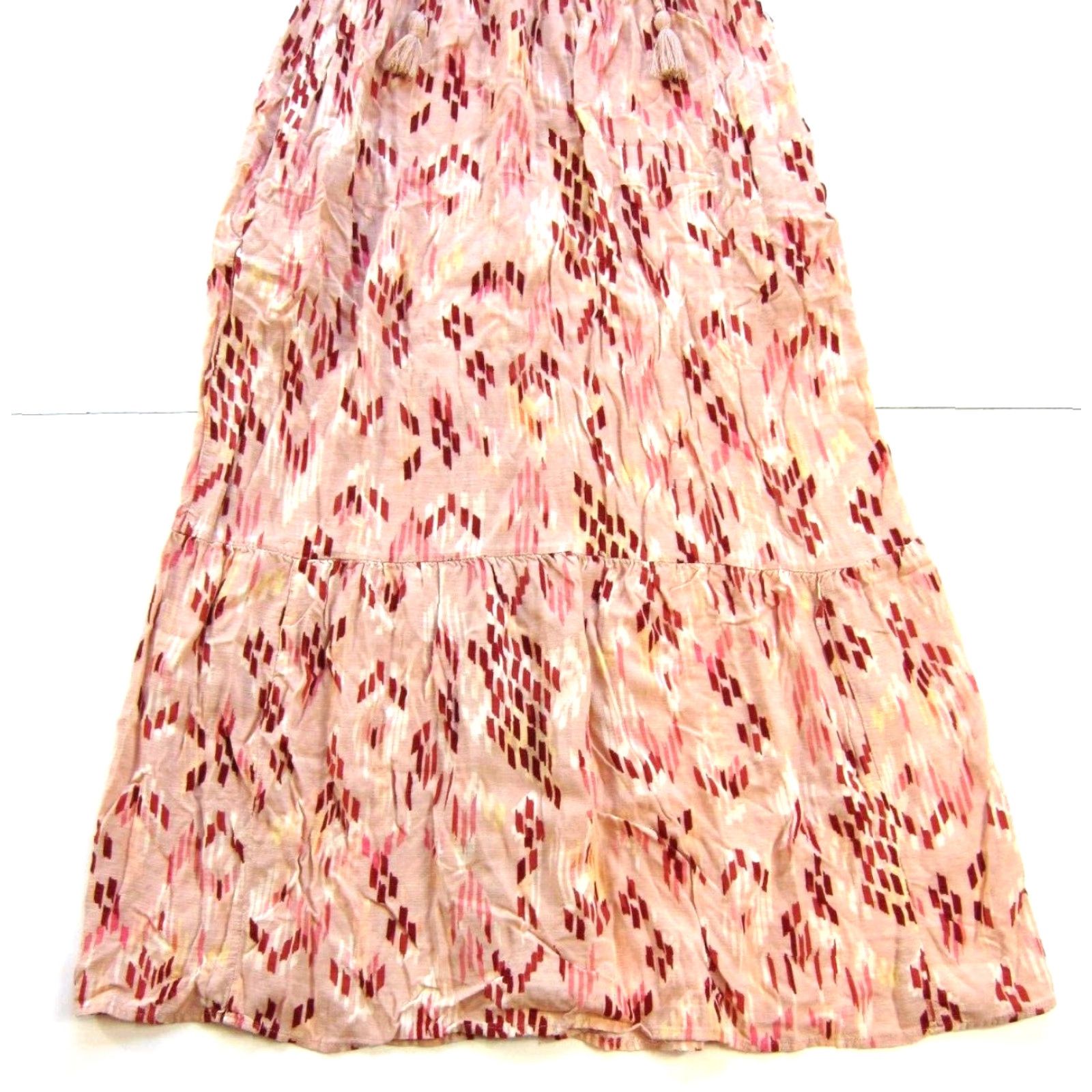 Vintage VINTAGE Knox Rose Pink Rayon Short Sleeve Pocket Long Fit & Flare Maxi Dress Small Size 28" / US 6 / IT 42 - 6 Thumbnail