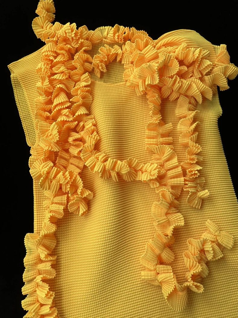 Issey Miyake Issey Miyake size:3 Yellow main line lace tassel top Size L / US 10 / IT 46 - 6 Thumbnail