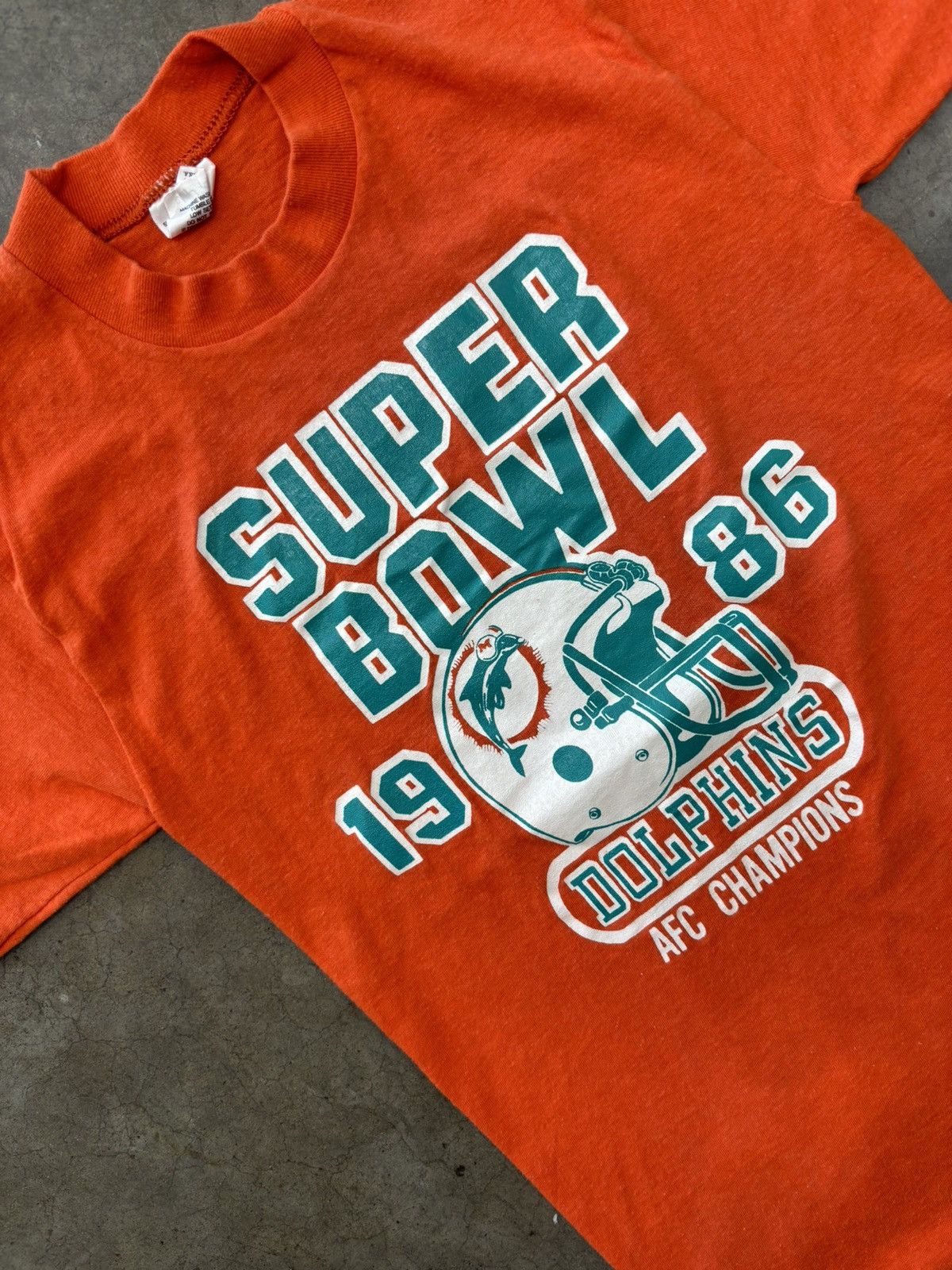 Vintage Vintage 1986 Super Bowl Miami Dolphins AFC Champs Tee Small Size US S / EU 44-46 / 1 - 1 Thumbnail