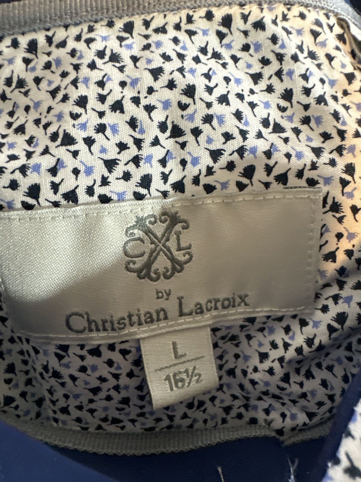 Christian Lacroix Christian Lacroix Geometric Pattern Dress Shirt Size US L / EU 52-54 / 3 - 4 Thumbnail