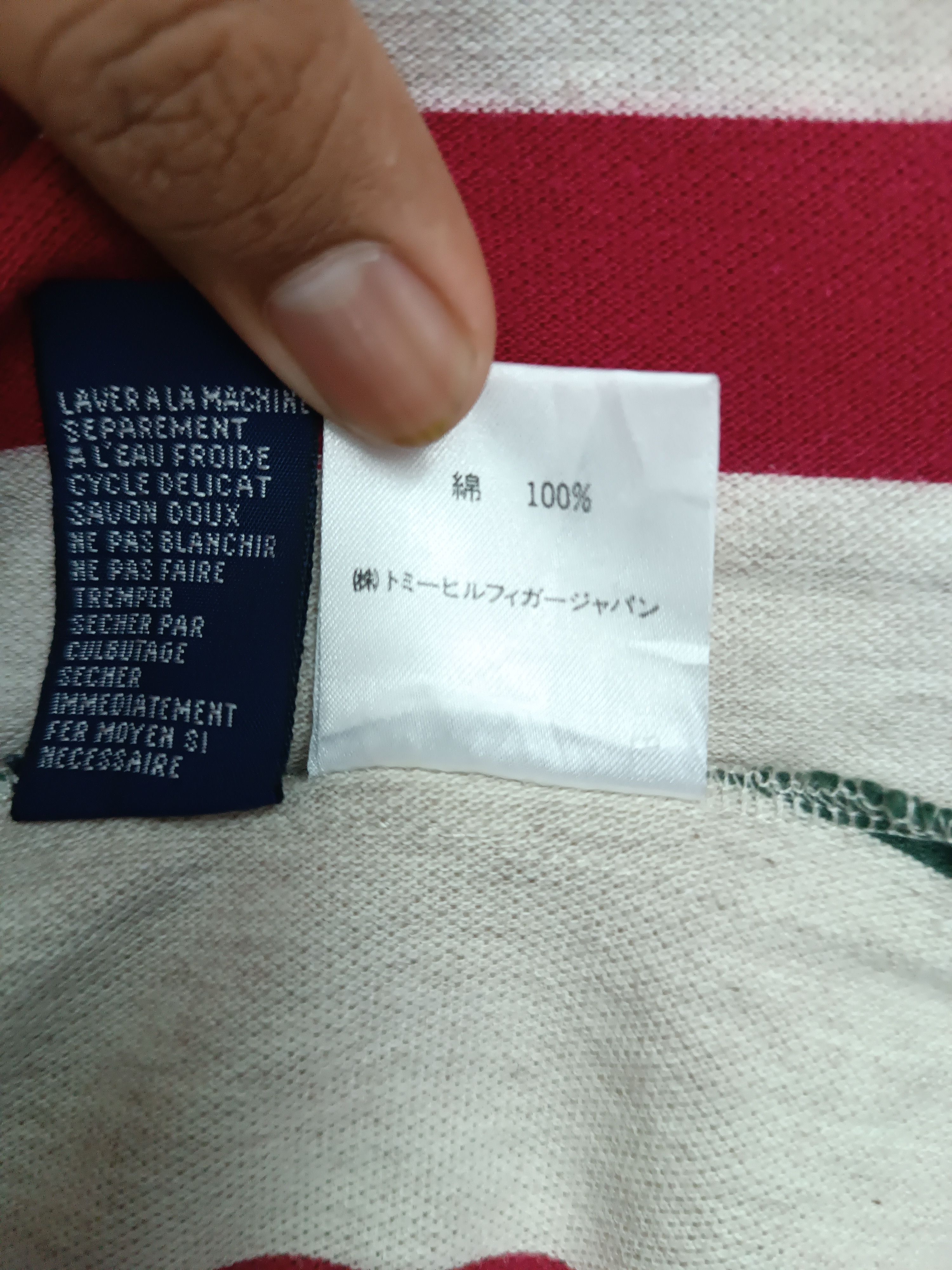 Tommy Hilfiger VINTAGE 90'S TOMMY HILFIGER STRIPE POLO VERY RARE PIECE Size US M / EU 48-50 / 2 - 9 Thumbnail