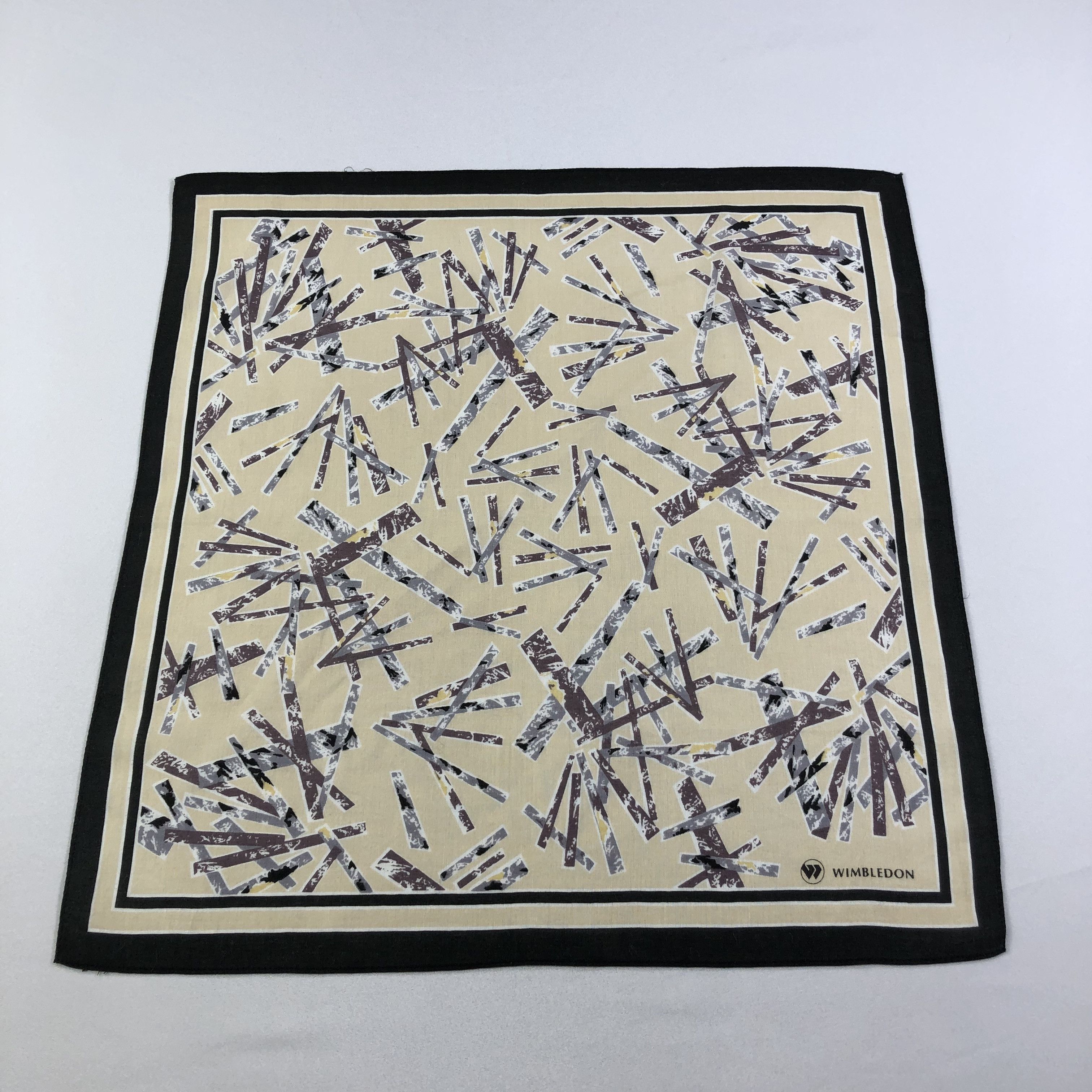 Vintage Wimbledon Abstract Handkerchief Neckerchief Bandana H2119 Size ONE SIZE - 2 Thumbnail