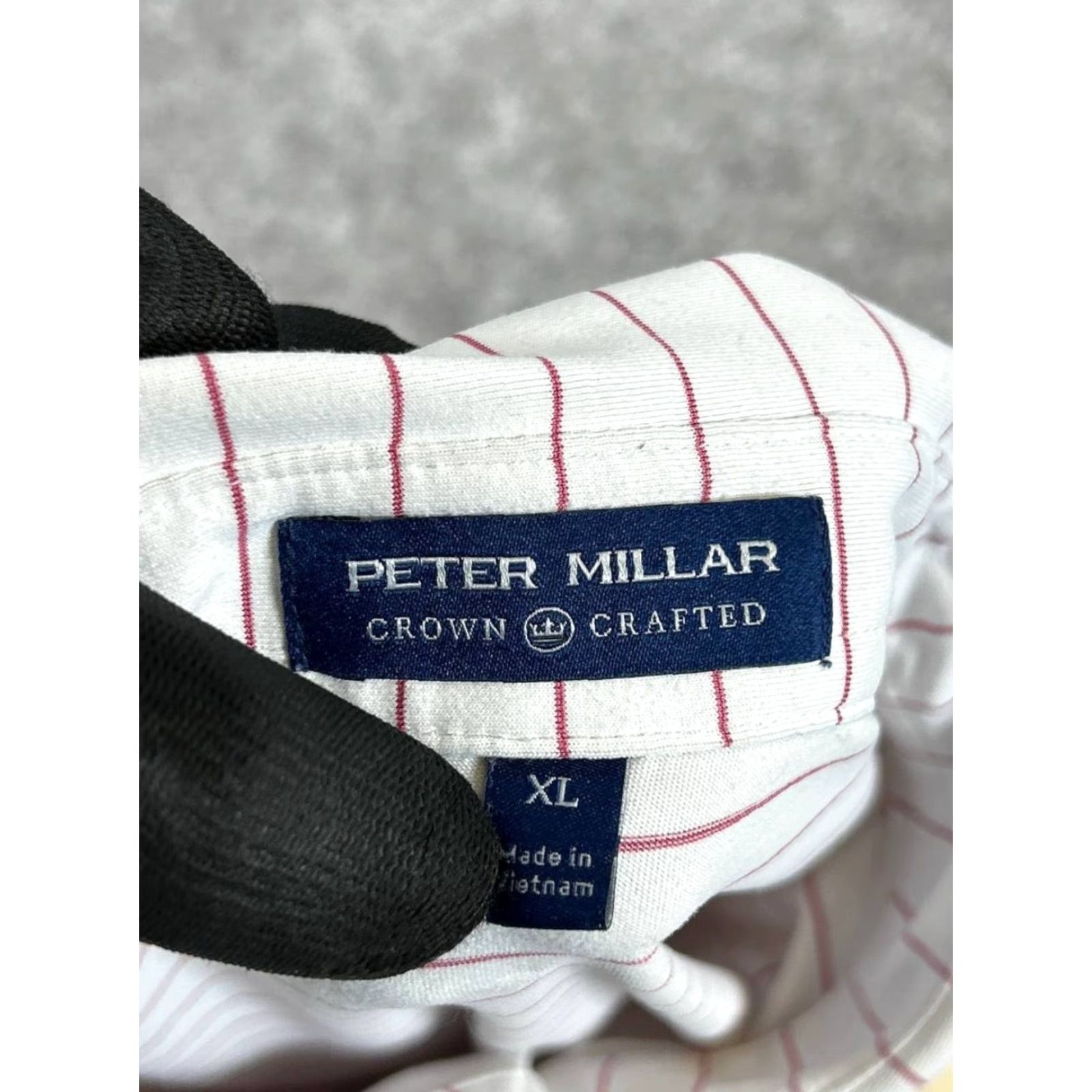 Peter Millar Peter Millar Polo Shirt Mens XL White Pink Crown Crafted Golf Shirt Size US XL / EU 56 / 4 - 3 Thumbnail