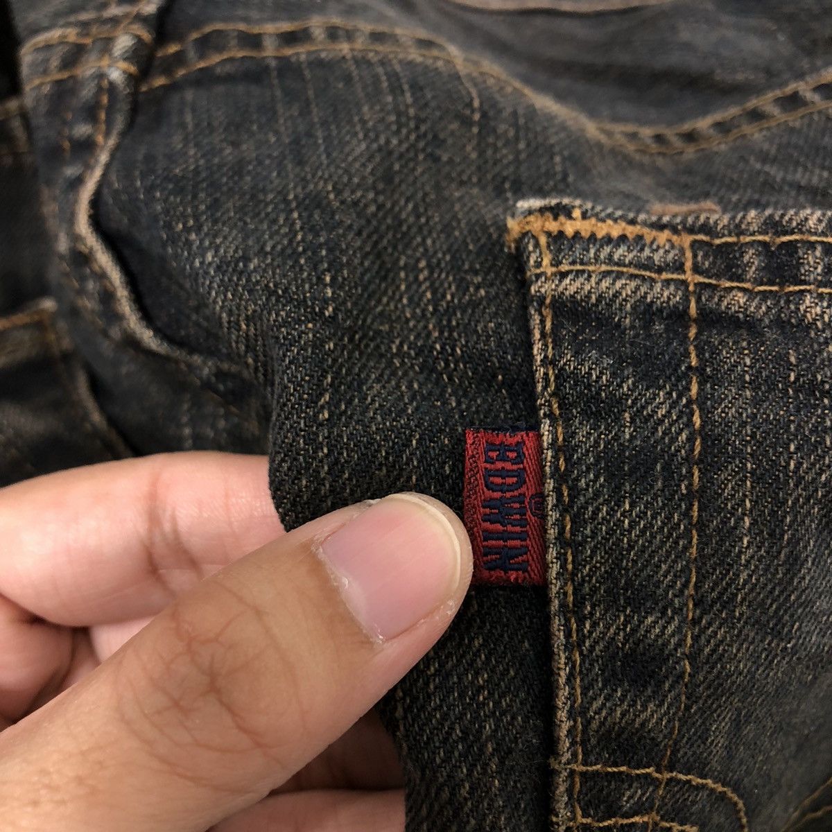 Japanese Brand 🔥90’s Vintage Distressed Denim Jeans Edwin 503 Regular Punk Size US 37 - 15 Thumbnail