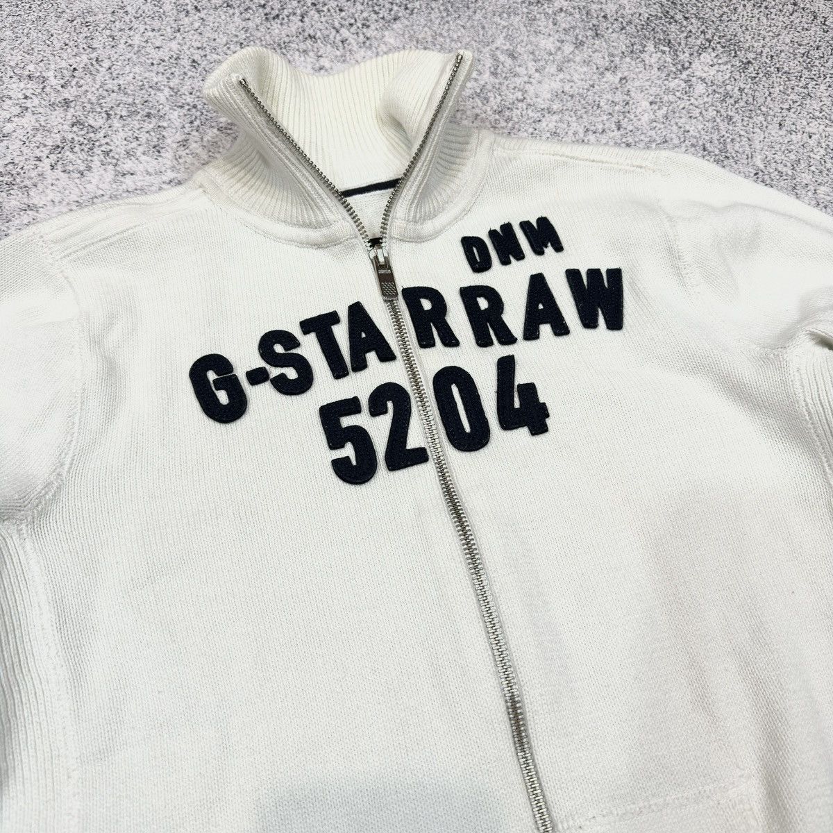 Designer × G-Star G-Star Mens White Robert Vest Knit l/s zip sweater S size Size US S / EU 44-46 / 1 - 4 Thumbnail