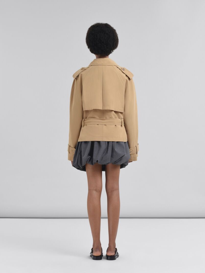 Marni o1f1d3z0326 Wool Blend Trench Jacket in Beige Size L / US 10 / IT 46 - 3 Thumbnail