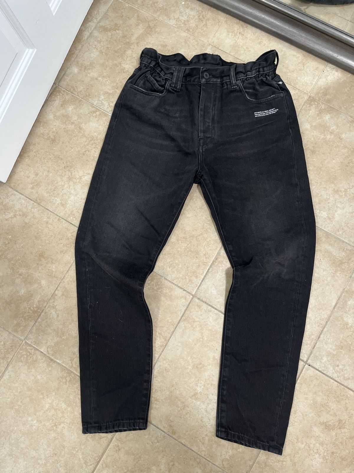 Off-White Off-White denim Virgil Abloh jeans black 31 size mens Size US 31 - 1 Thumbnail