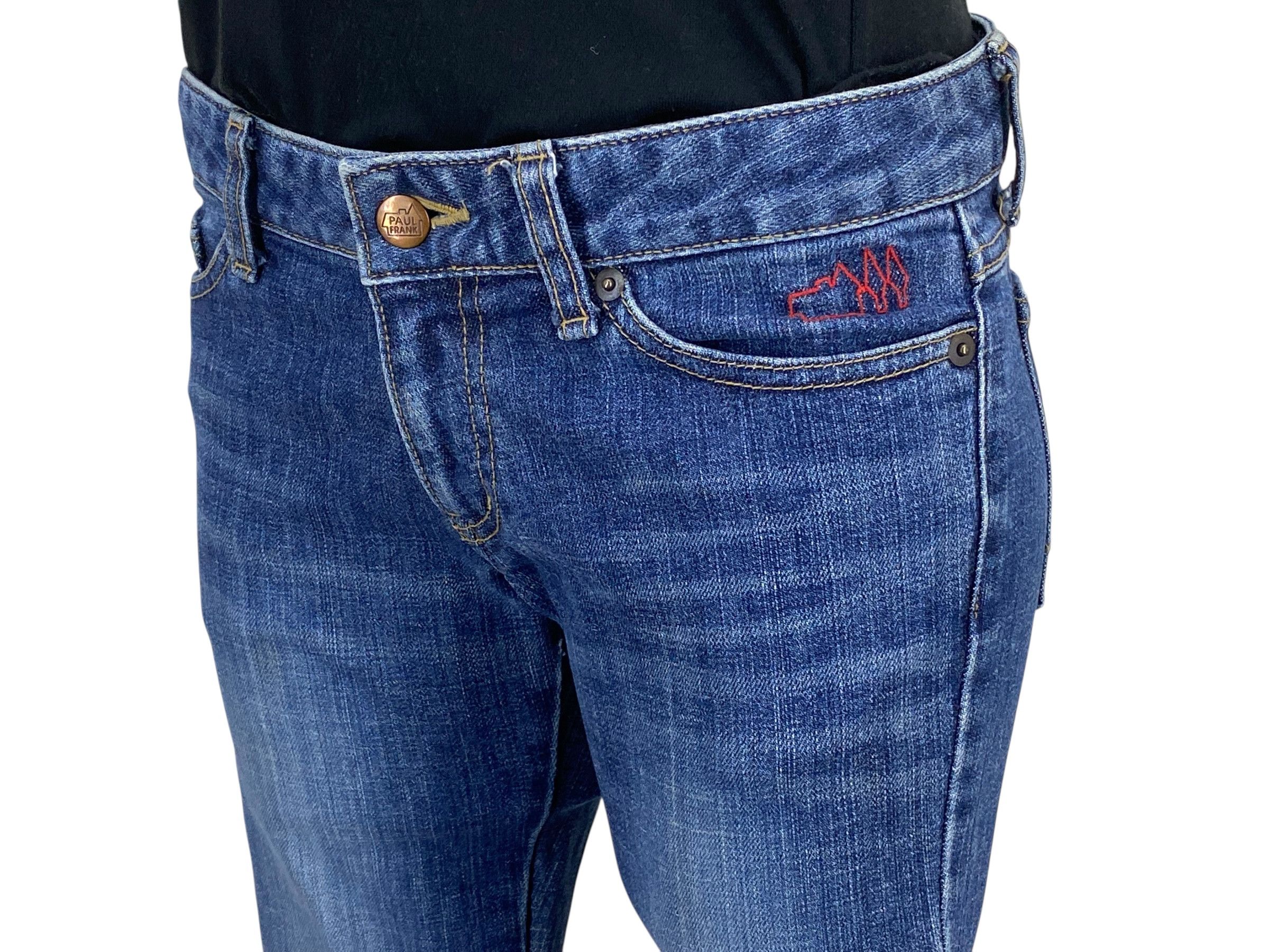 Japanese Brand Paul Frank Denim Flare Jeans Size 26" / US 2 / IT 38 - 5 Thumbnail
