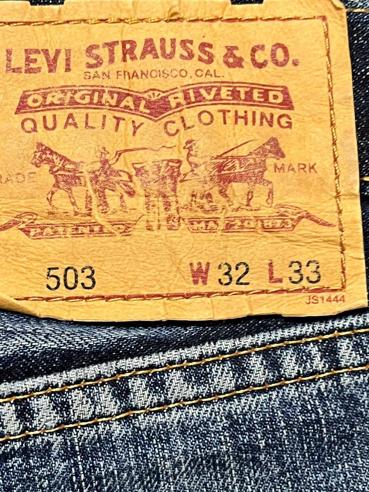 Levi's Vintage Levi’s 503 Faded Grunge Whiskers Denim Size US 33 - 8 Thumbnail