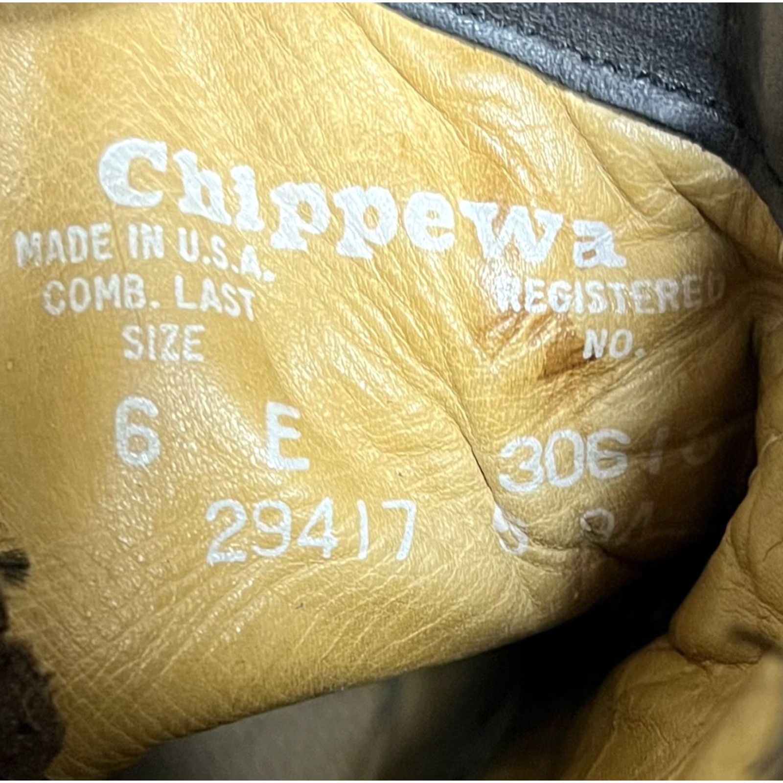 Chippewa VINTAGE Chippewa BOOTS Leather Work & Safety 29417 Men 9E Brown Leather Slip Resistant Cushioned Lace Up Round Toe Vintage 1994 1995 Stock # 29417 Size US 6 / EU 39 - 7 Thumbnail