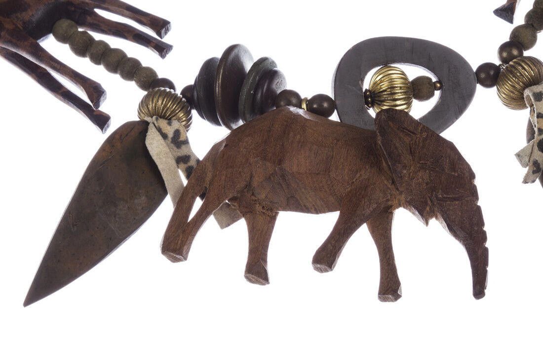 Designer African Wood Safari Bead Charm Necklace Size ONE SIZE - 2 Thumbnail