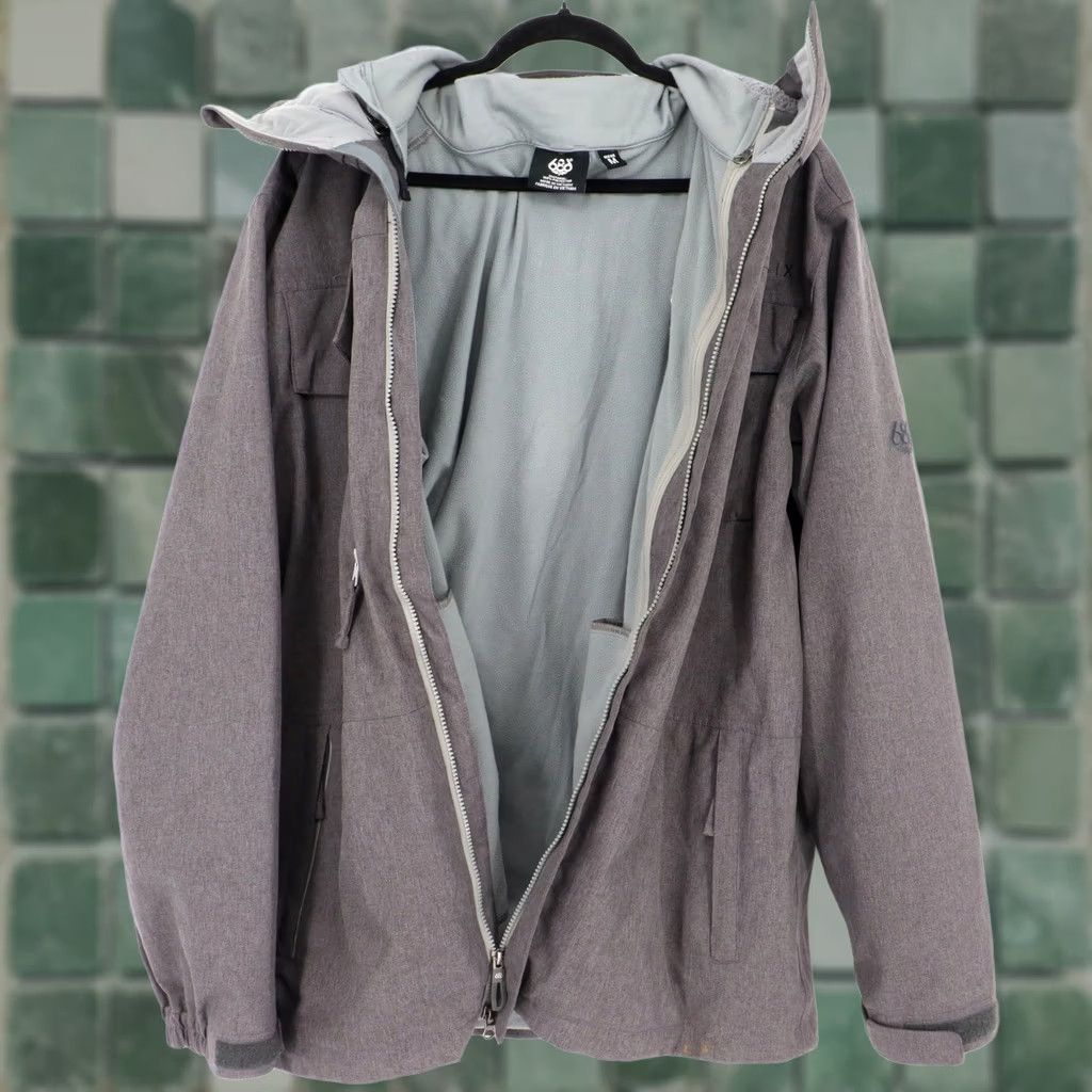 686 686 Mens Snowboard Jacket Size M Gray Heather Lined Hooded Ski Size US M / EU 48-50 / 2 - 1 Thumbnail