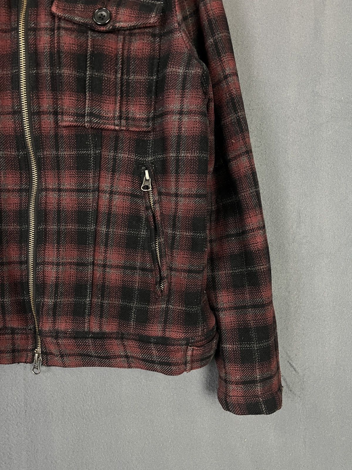 Japanese Brand × Vintage Edge Rupert Plaid Wool Jacket Removable Hoodie Size S / US 4 / IT 40 - 6 Thumbnail