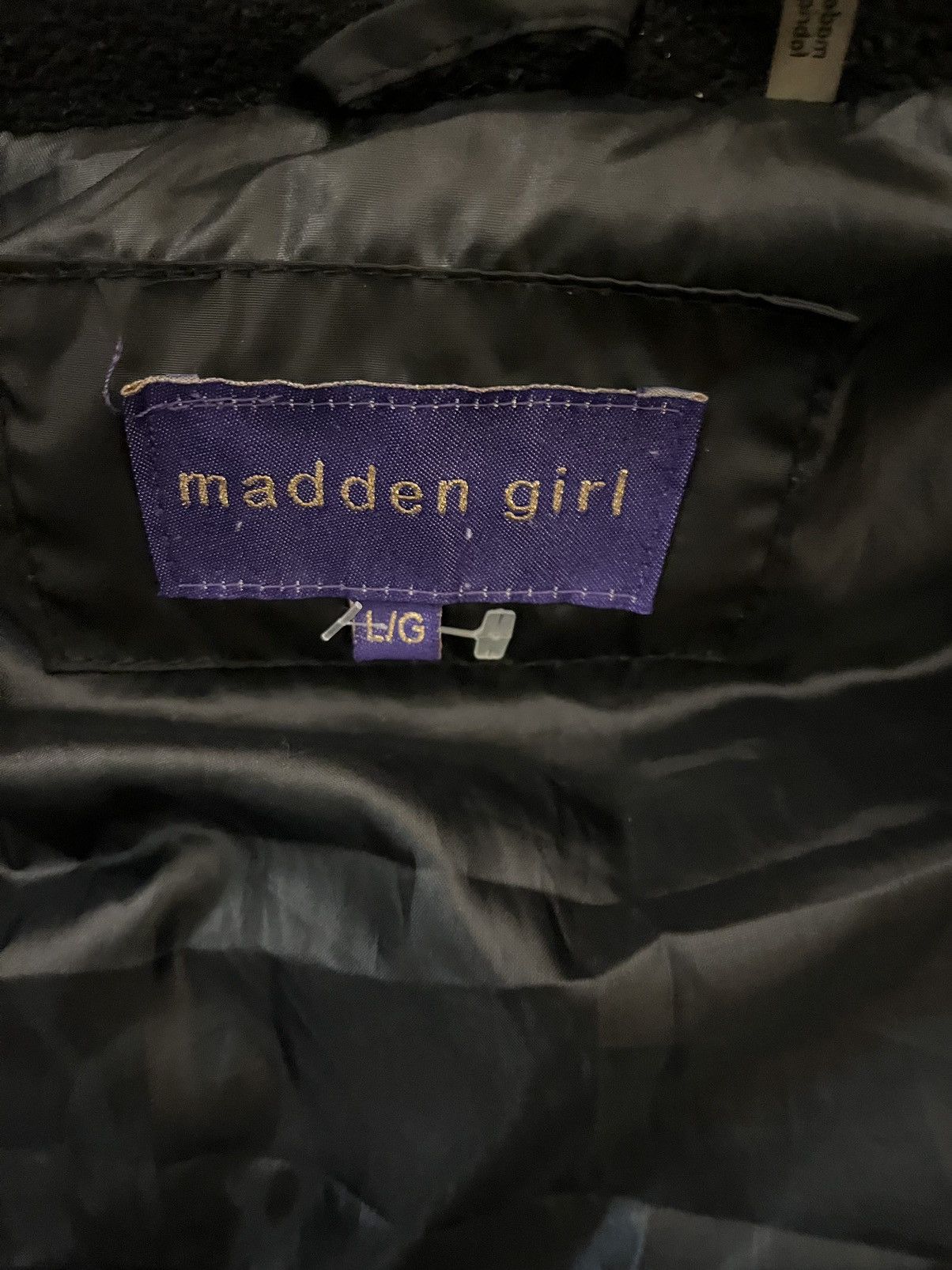Vintage Black Madden Girl Zip Up Vest Size XL / US 12-14 / IT 48-50 - 4 Thumbnail