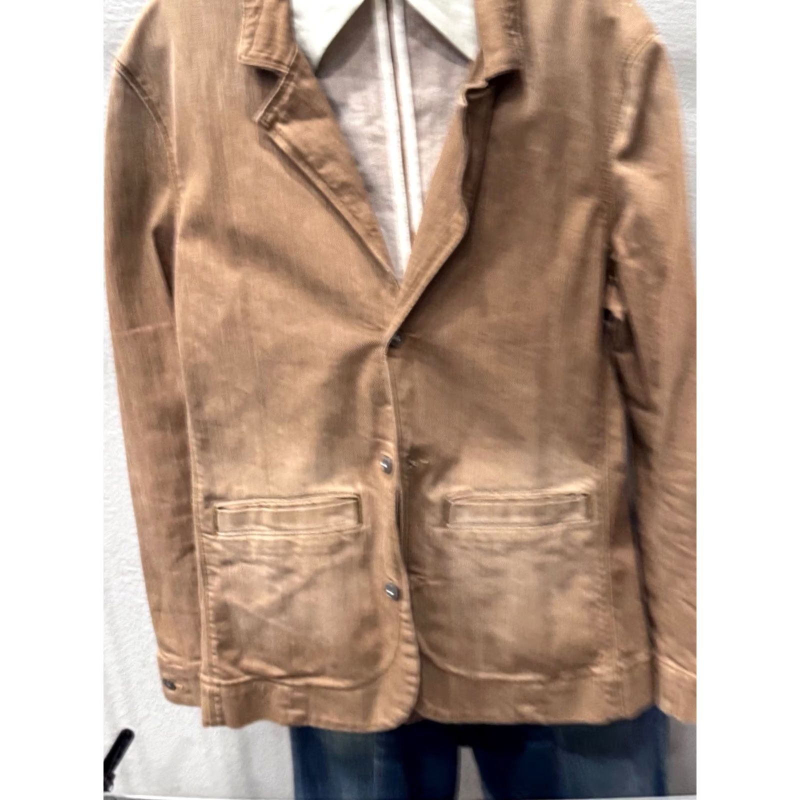 Denime Levis Silver Tab Tan Denim Jacket Coat Small S Blazer Men XS? Size US S / EU 44-46 / 1 - 4 Thumbnail