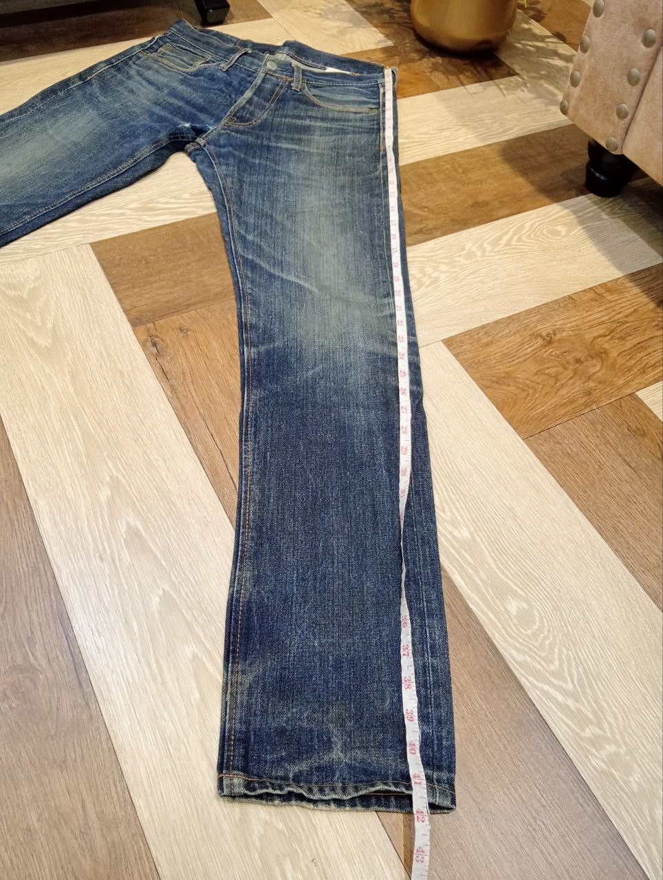 Toyo Enterprises CAT'S PAW TOYO ENTERPRISE BLUE DENIM SELVEDGE PANTS Size US 29 - 14 Thumbnail
