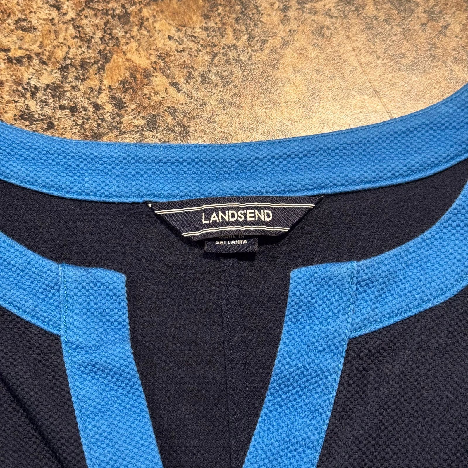 Lands' End Lands End Colorblock Dress Blue 14 Coastal Minimalist Casual Size XL / US 12-14 / IT 48-50 - 3 Thumbnail