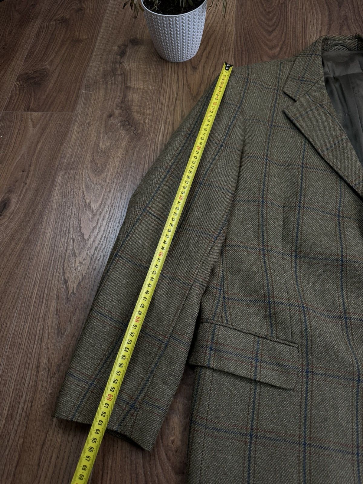 Burberry Vintage wool blazer Burberry Tweed original luxury item Size 48L - 6 Thumbnail