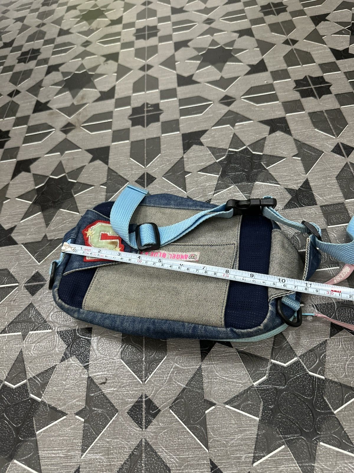 Japanese Brand 2000s Angel Blue Japan Denim Waist Bag Size ONE SIZE - 19 Thumbnail
