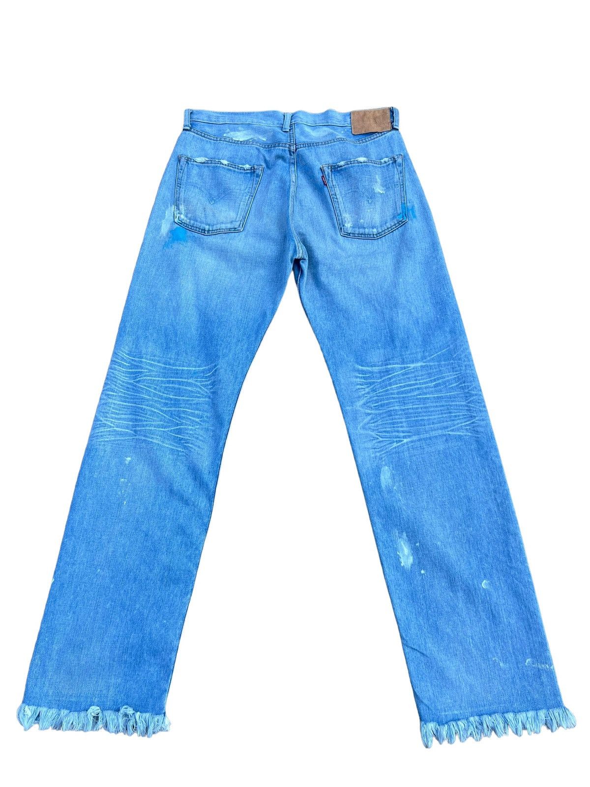 Levi's Vintage Clothing VTG 2005 LVC Levi’s 501 Big E Distress Painter Denim Jeans Size US 34 / EU 50 - 2 Thumbnail