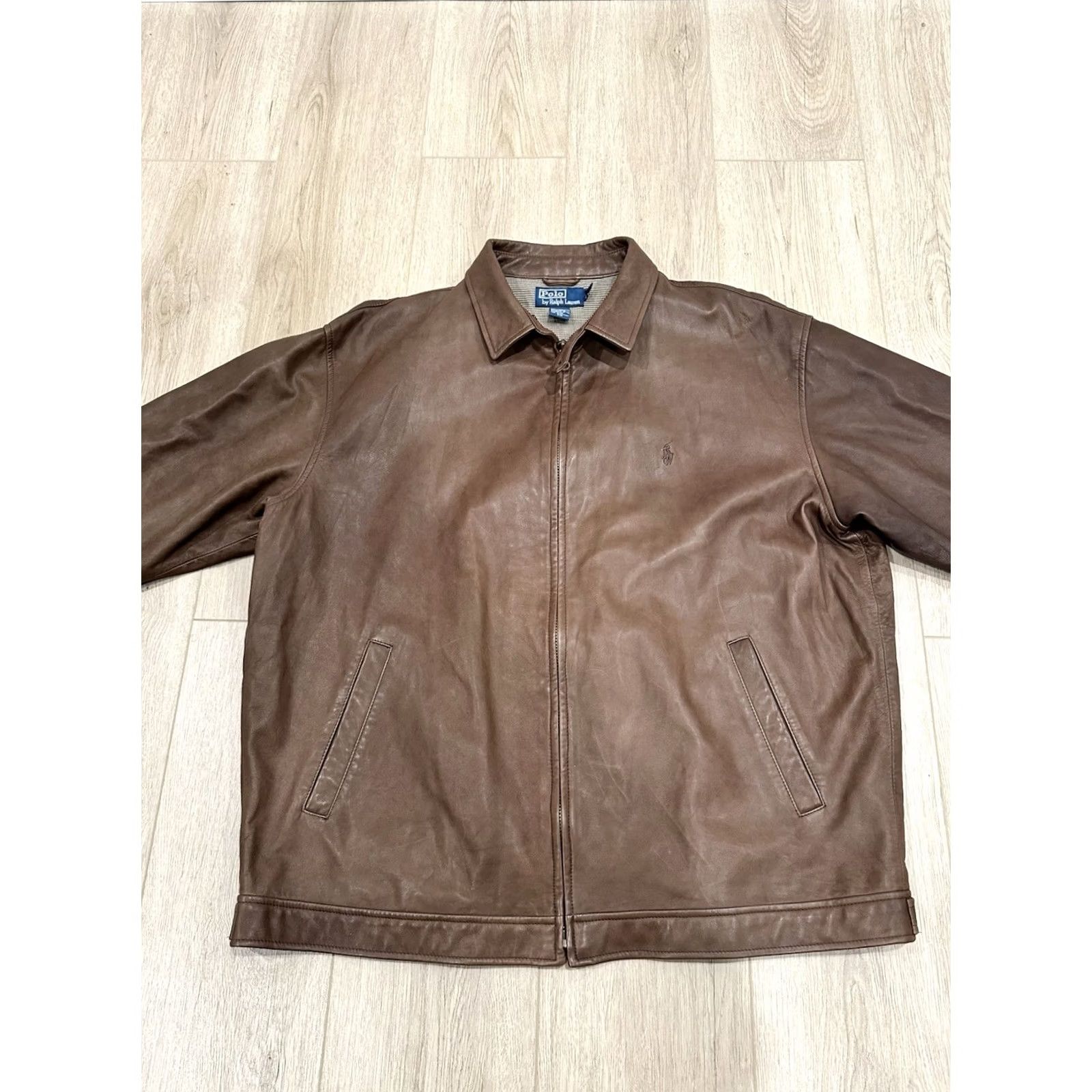 Polo Ralph Lauren Polo Ralph Lauren Jacket 2XL Brown Leather Zip Mens Glove Soft Leather Jacket Size US XXL / EU 58 / 5 - 3 Thumbnail