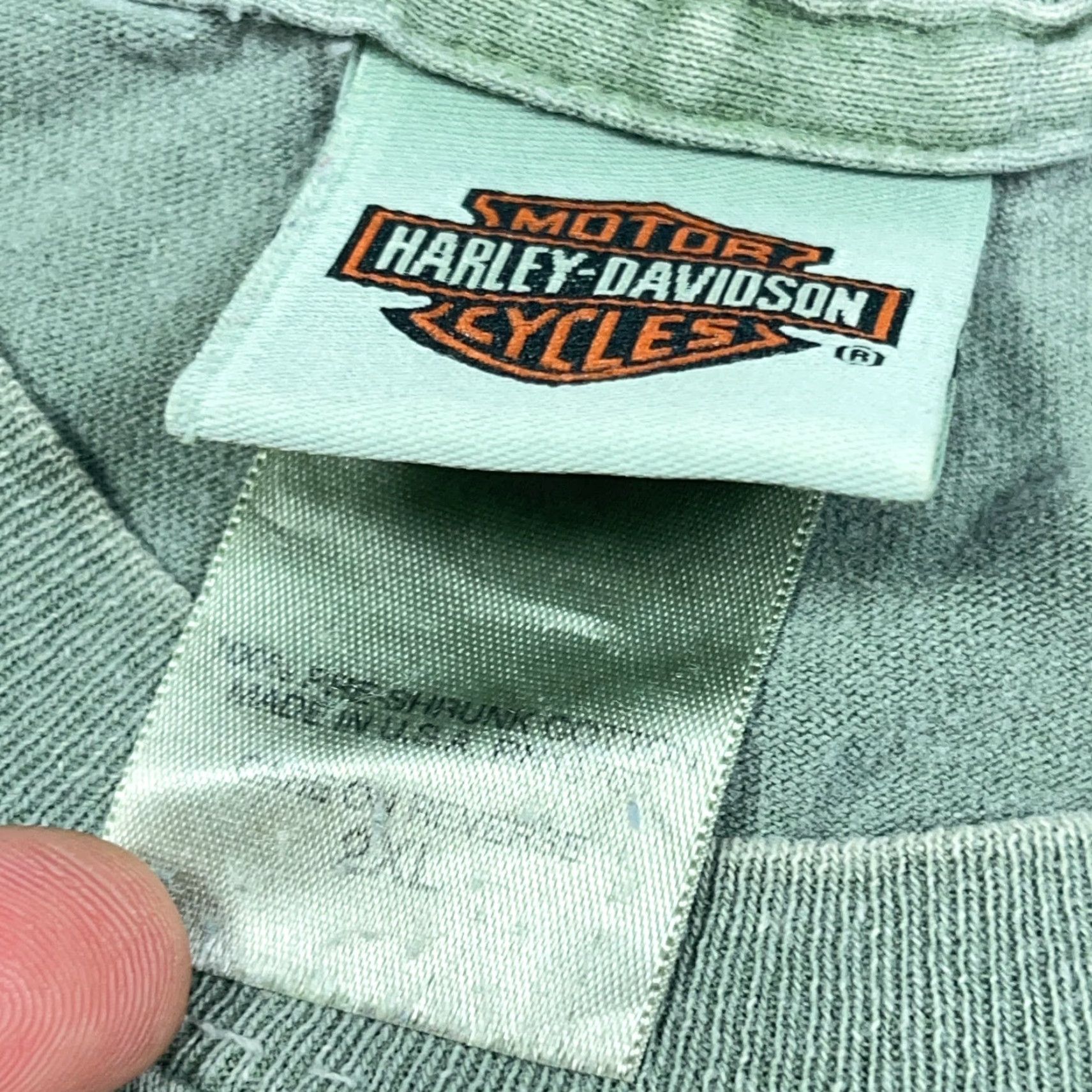 Harley Davidson VINTAGE Harley-Davidson Shirt Men XL Green 80s Retro Logo Graphic Print Short Sleeve T-Shirt Size US XL / EU 56 / 4 - 4 Thumbnail