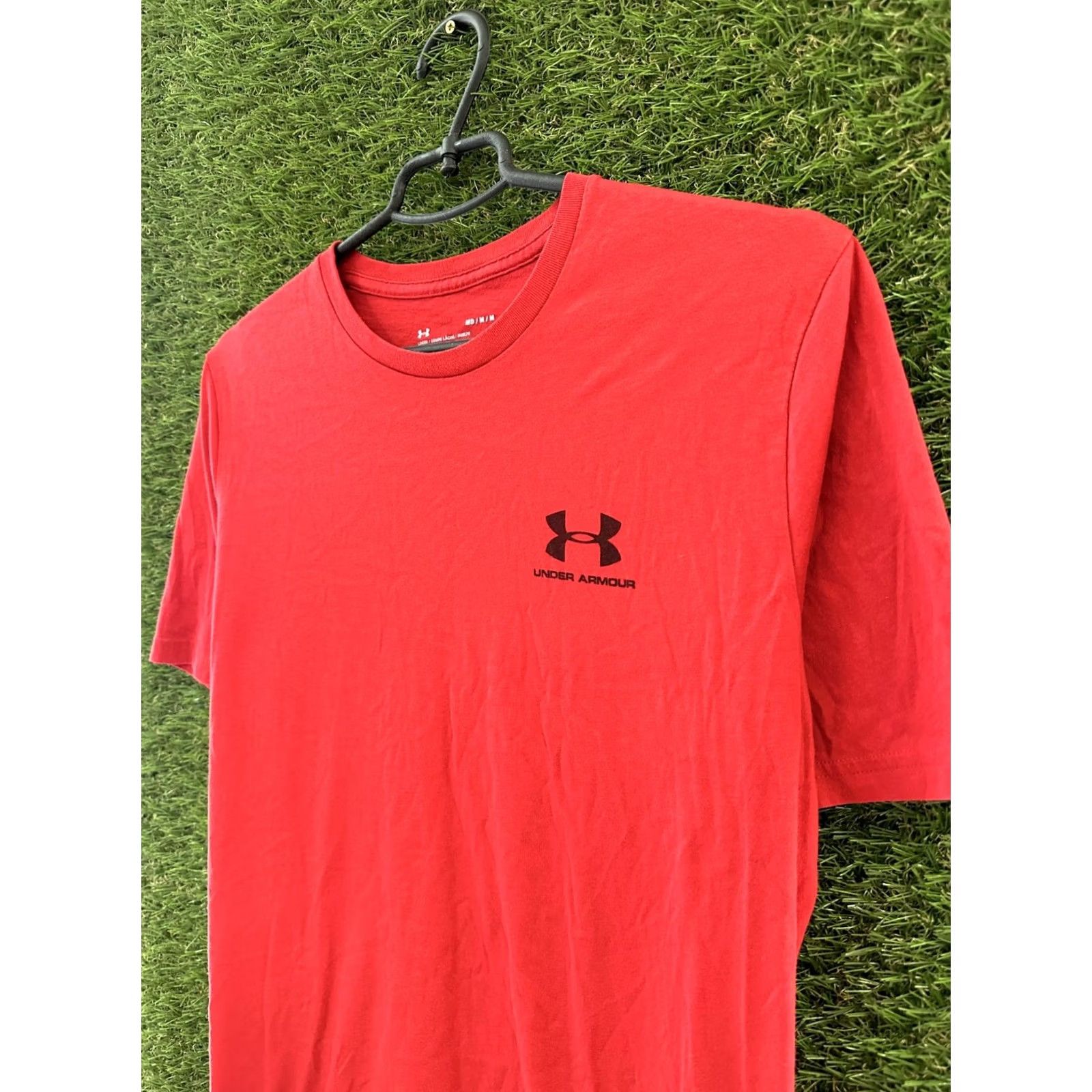 Under Armour UNDER ARMOUR HEATGEAR Shirt M Medium Red Solid Logo Short Sleeve Jersey 2021 CrossFit Men Tee Size US M / EU 48-50 / 2 - 2 Thumbnail