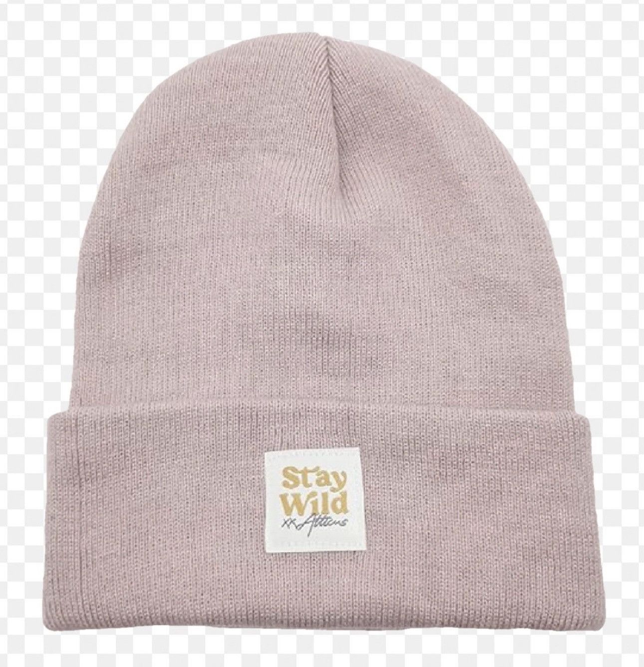 Other New Atticus “Stay Wild” Beanie Mauve/Pale Pink One Size Size ONE SIZE - 1 Thumbnail