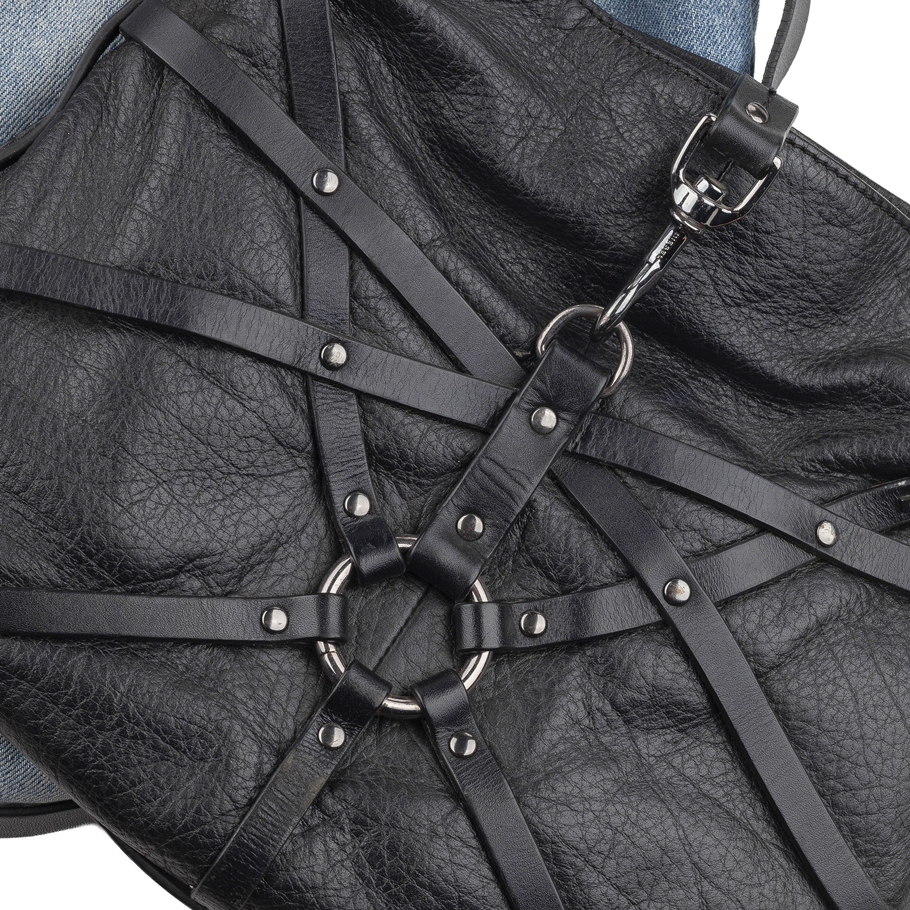 Diesel Diesel Bondage Vintage Black Leather Bag Size ONE SIZE - 4 Thumbnail