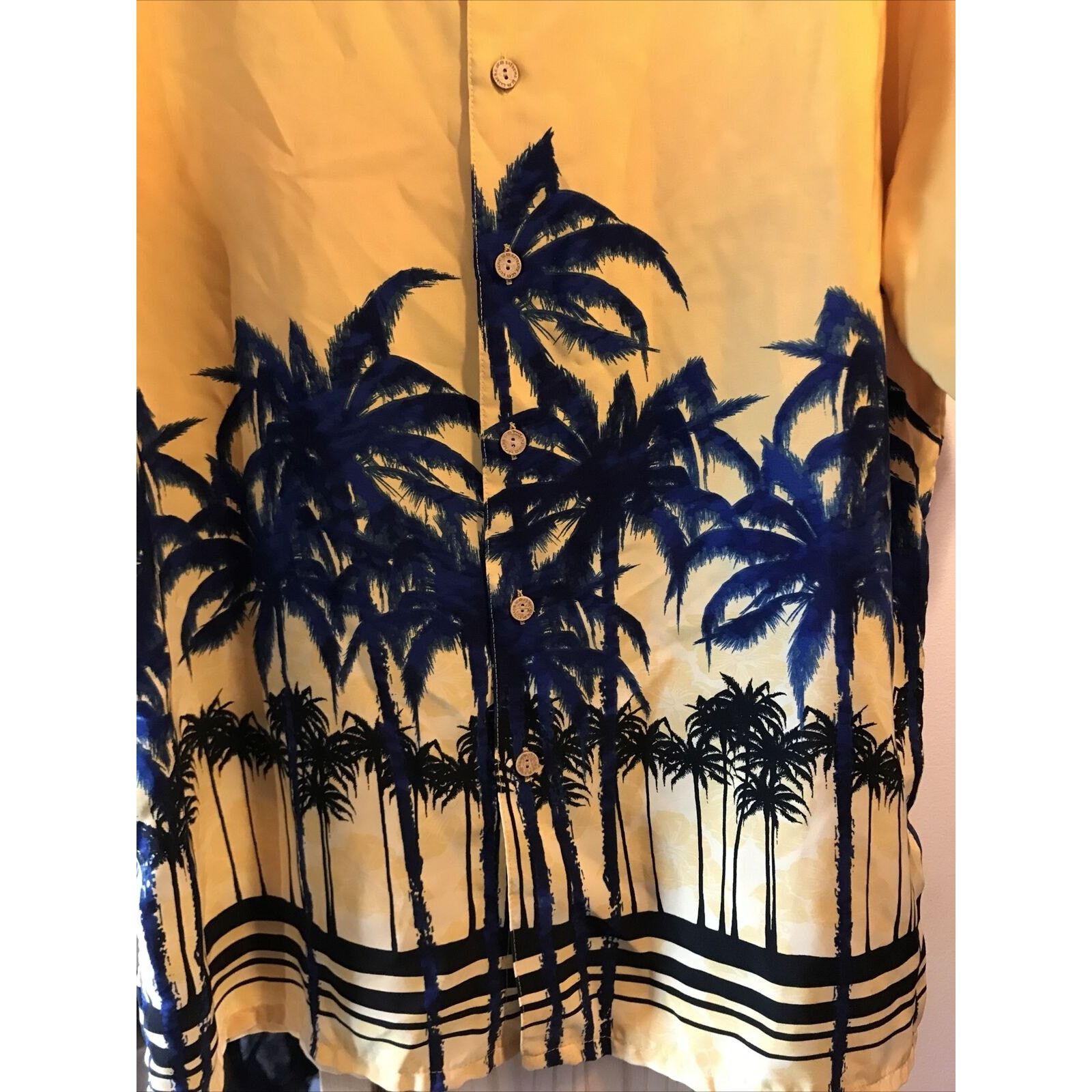 Other Extreme Gear Men's M Yellow Palm SS Polyester Hawaiian Shirt Size US M / EU 48-50 / 2 - 9 Thumbnail