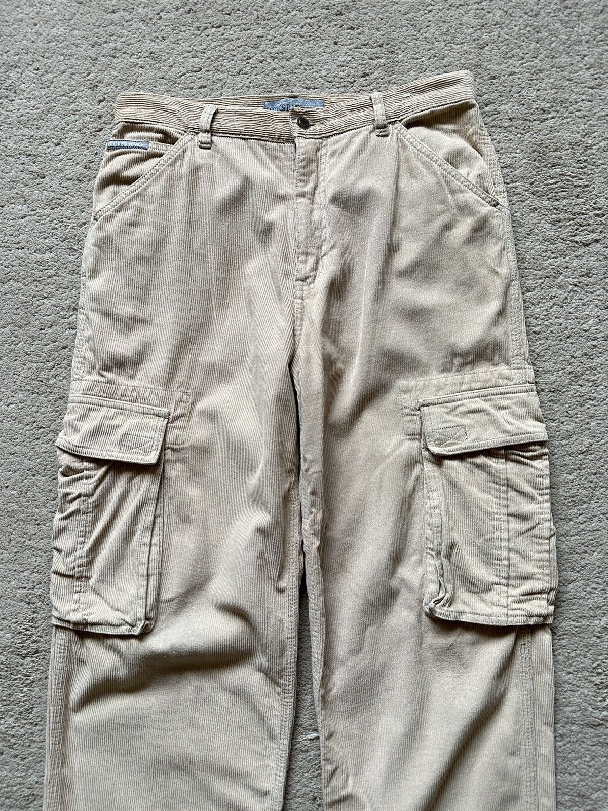 Quiksilver 1990s Quiksilver Corduroy Baggy Cargo Pant Size US 32 / EU 48 - 2 Thumbnail