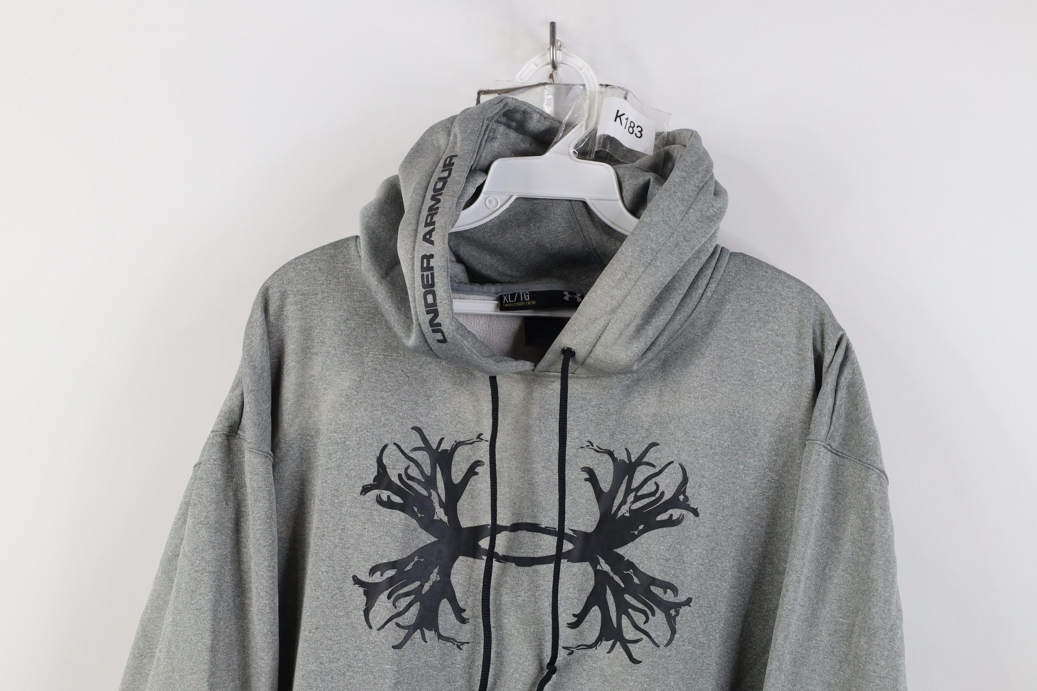 Under Armour Under Armour Hunting Antler Big Logo Hoodie Sweatshirt Gray Size US XL / EU 56 / 4 - 2 Thumbnail