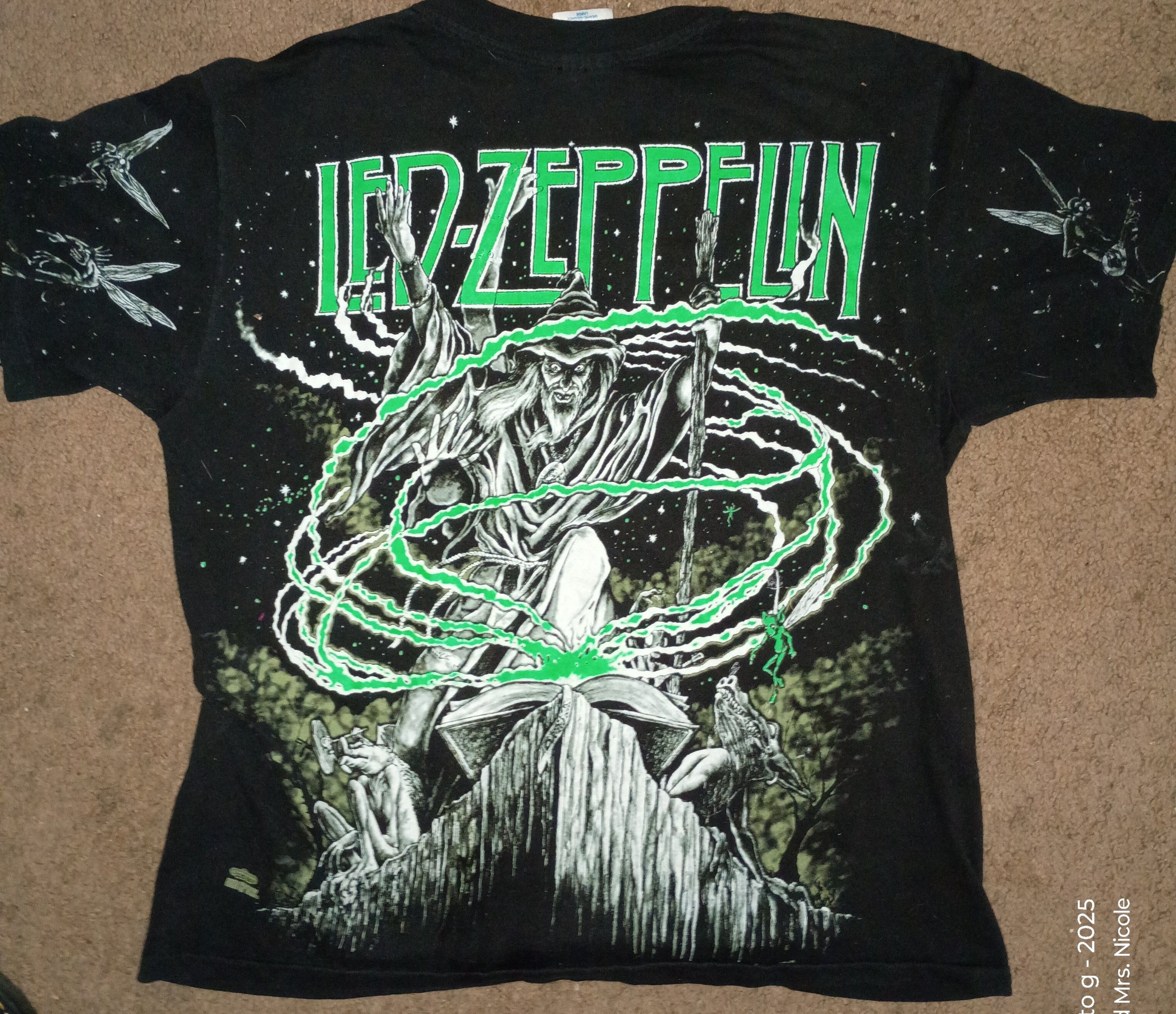 Led Zeppelin Vintage original led Zeppelin tour t-shirt wizard logo large Size US L / EU 52-54 / 3 - 5 Thumbnail
