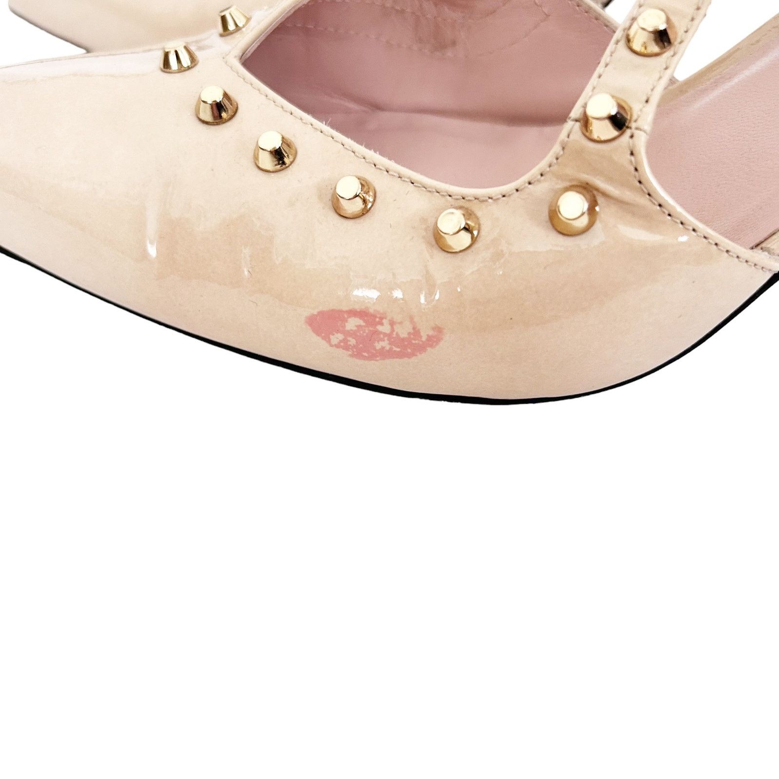 Stuart Weitzman Stuart Wetizman Meteor Patent Leather Studded Pumps Sz 10.5 Size US 10.5 / IT 40.5 - 4 Thumbnail