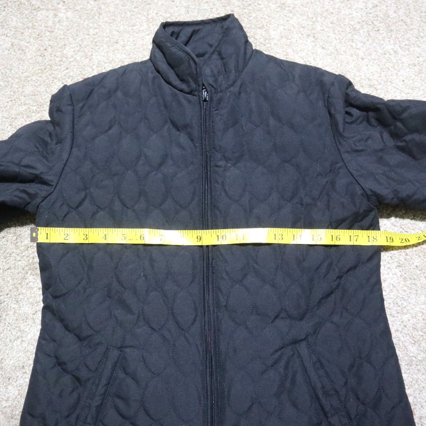 Vintage KIM ROGERS Black Dimond Stitch Long Sleeve Jacket Coat Adult Womens Petite Small Size S / US 4 / IT 40 - 5 Thumbnail