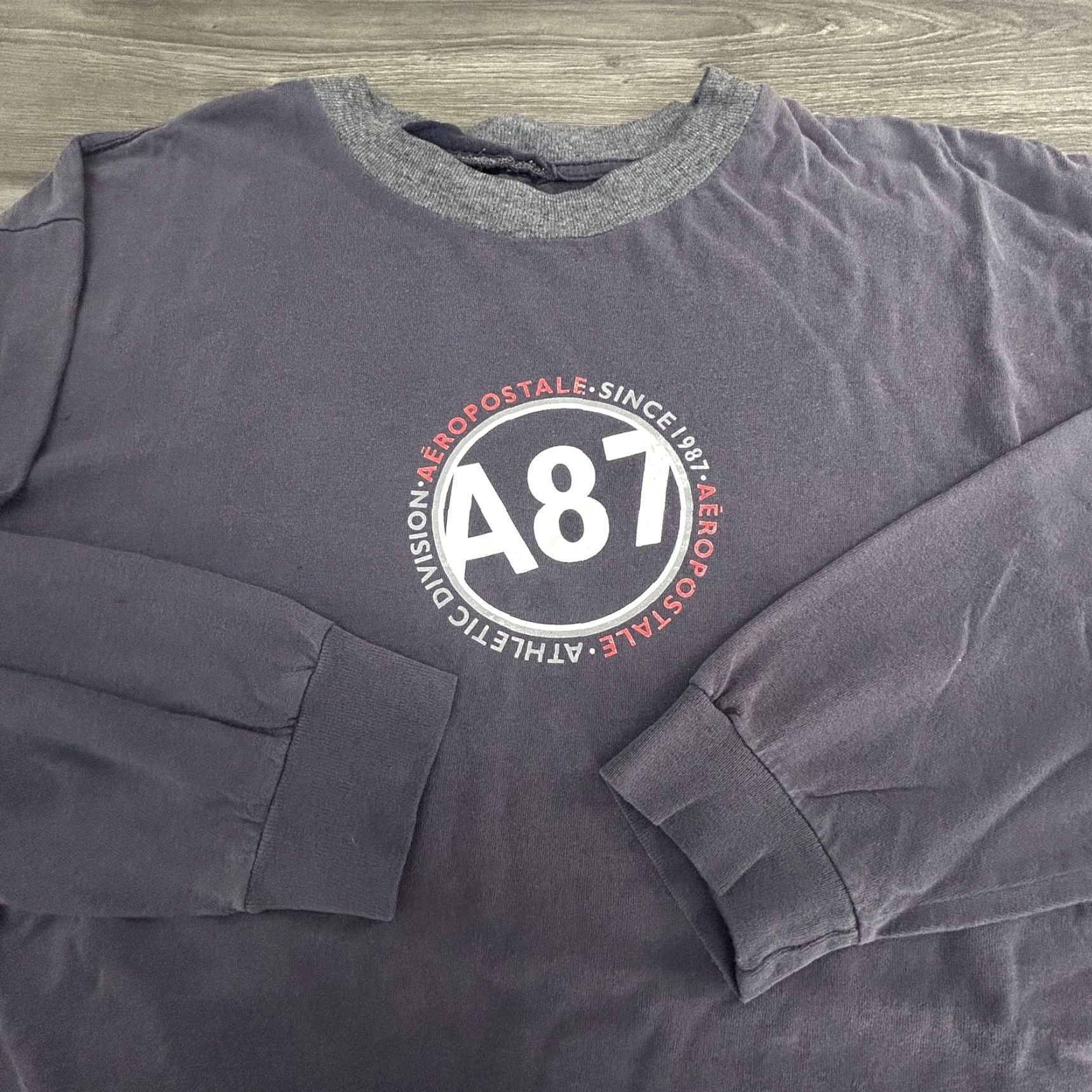 Vintage VINTAGE Aeropostale Shirt Mens Large Long Sleeve Thrashed Athletic Division Y2K Size US L / EU 52-54 / 3 - 5 Thumbnail