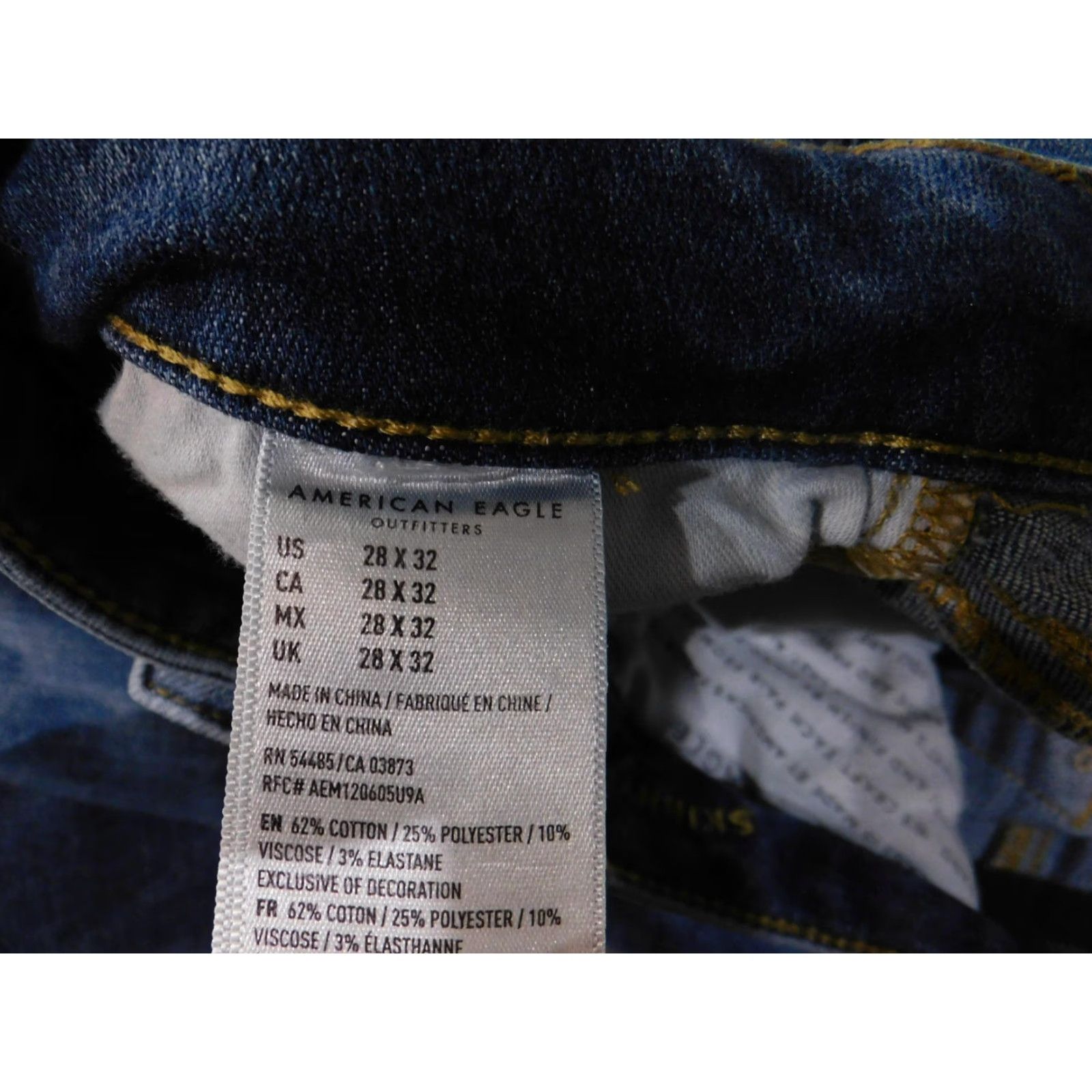Vintage VINTAGE? No. American Eagle Jeans Mens 28x32 Blue Next Level Flex Skinny Distressed Stretch Shirt? Size US 28 / EU 44 - 7 Thumbnail