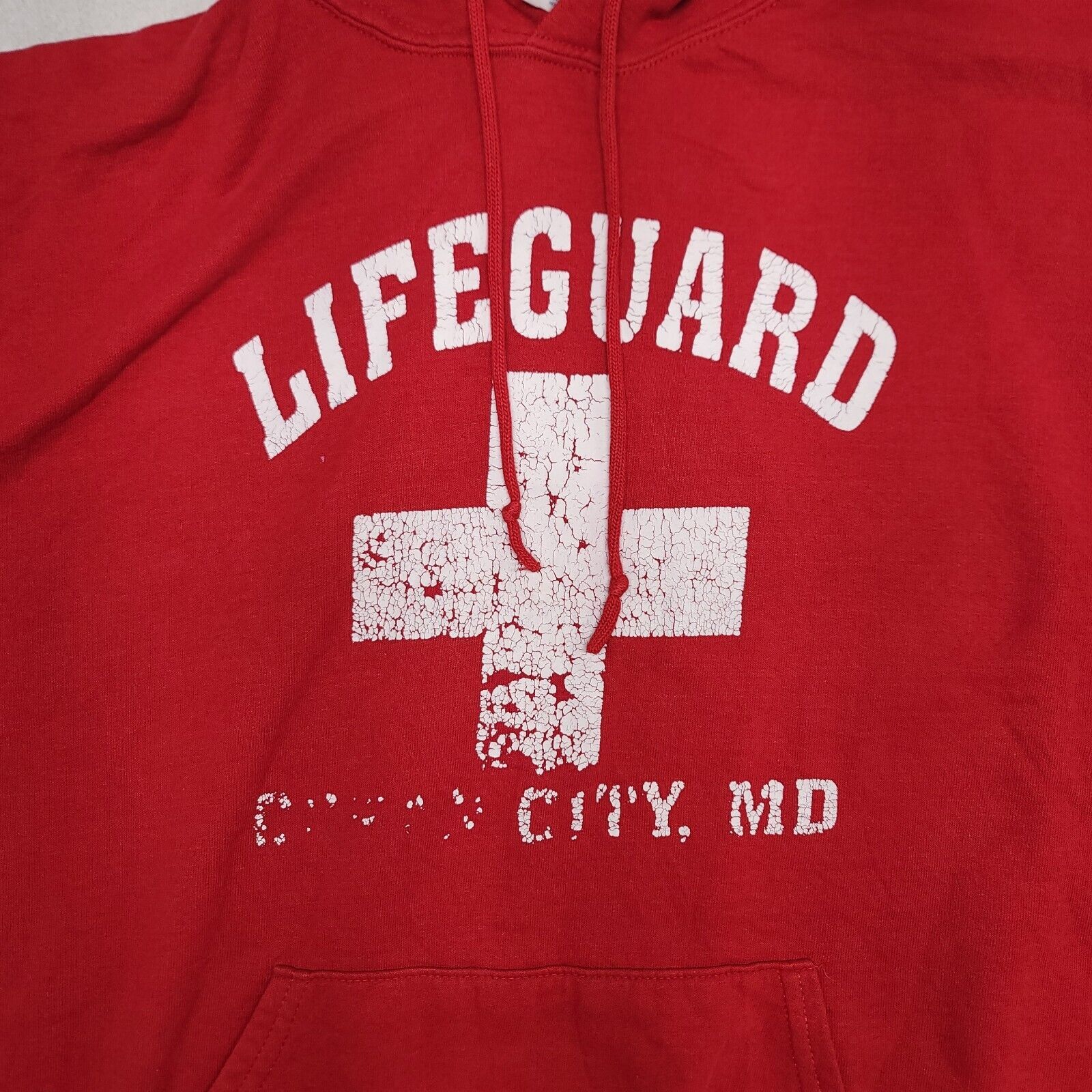 Jerzees Jerzees Lifeguard Casual Long Sleeve Hoodie Mens Size L Red Size US L / EU 52-54 / 3 - 3 Thumbnail
